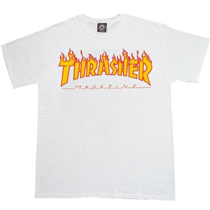 Thrasher Flame Logo Tee (US Edition) - White