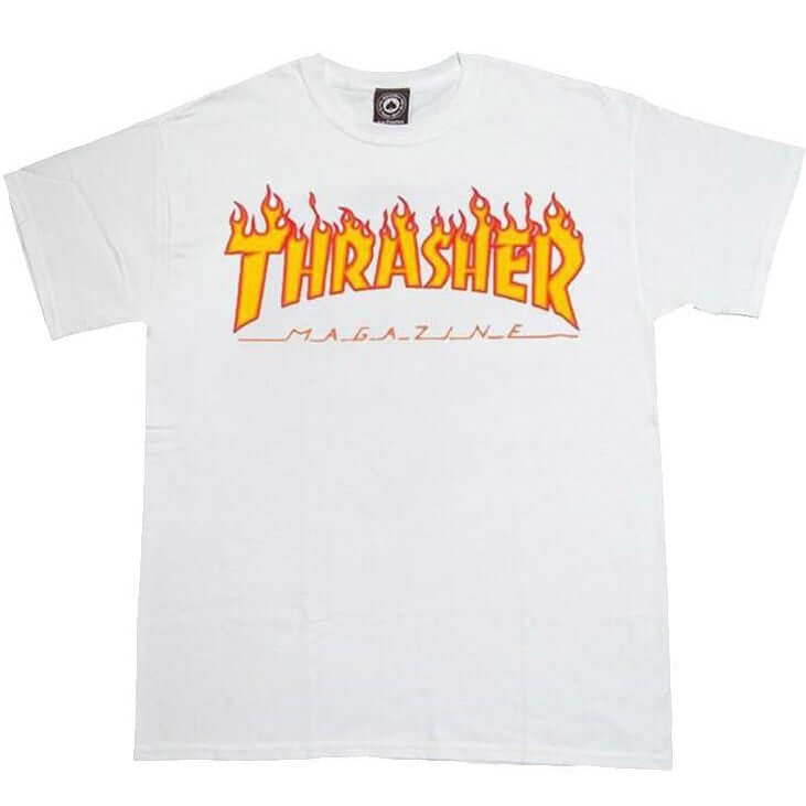 Thrasher Flame Logo Tee (US Edition) - White