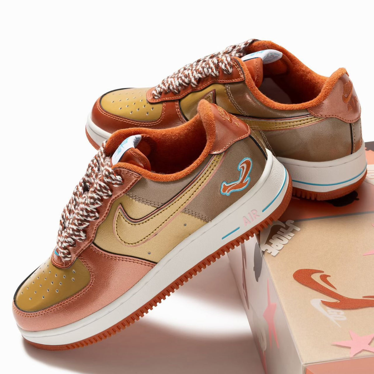 01 x Nigo x J-HOPE Nike Air Force 1 IO8766-800 with unique design and vibrant colors.