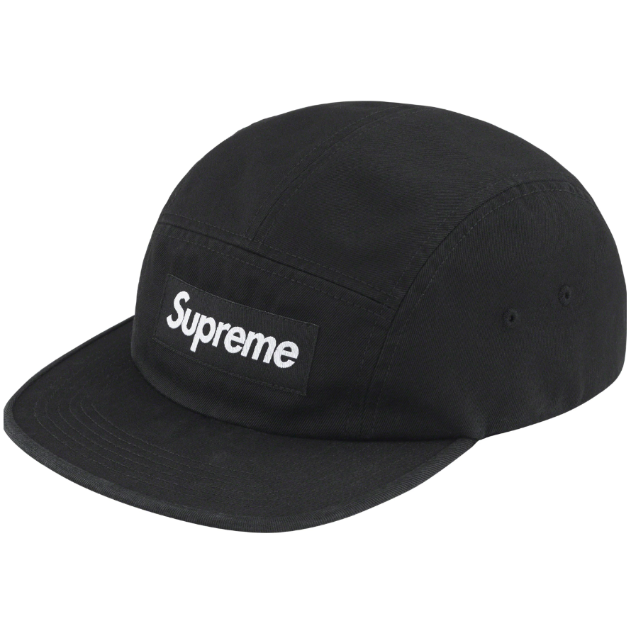Supreme Washed Chino Twill Camp Cap FW23 - Black
