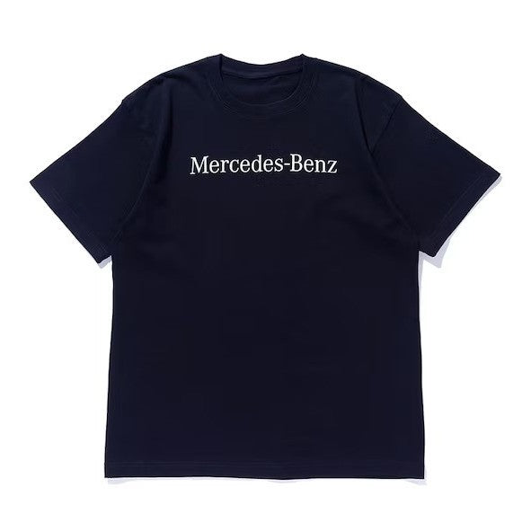 VICK x Mercedes-Benz G-Class Tee - Black Blue front view, featuring Mercedes-Benz logo on a dark tee.