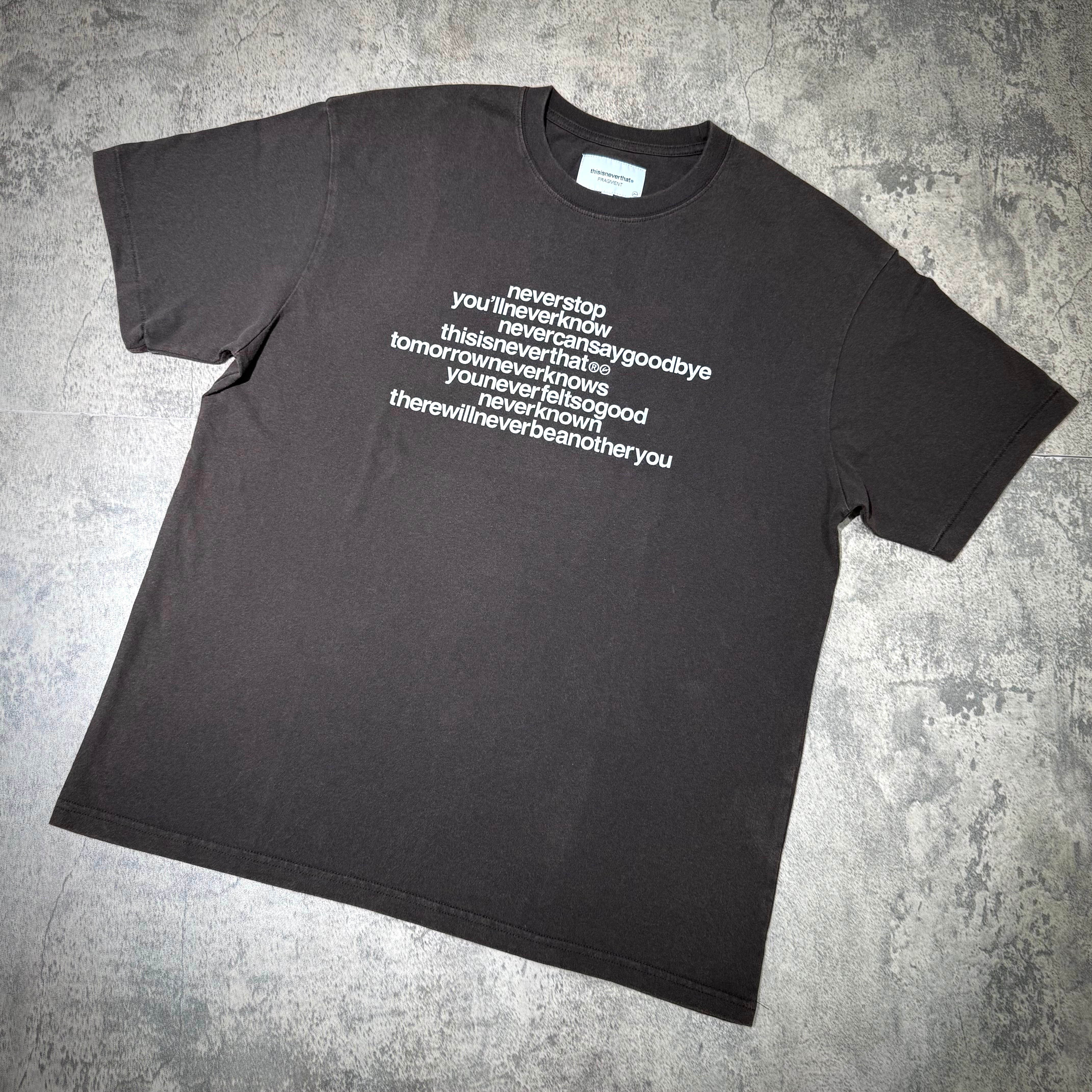 thisisneverthat x Fragment Design Tee - Off Black [Pre-order]