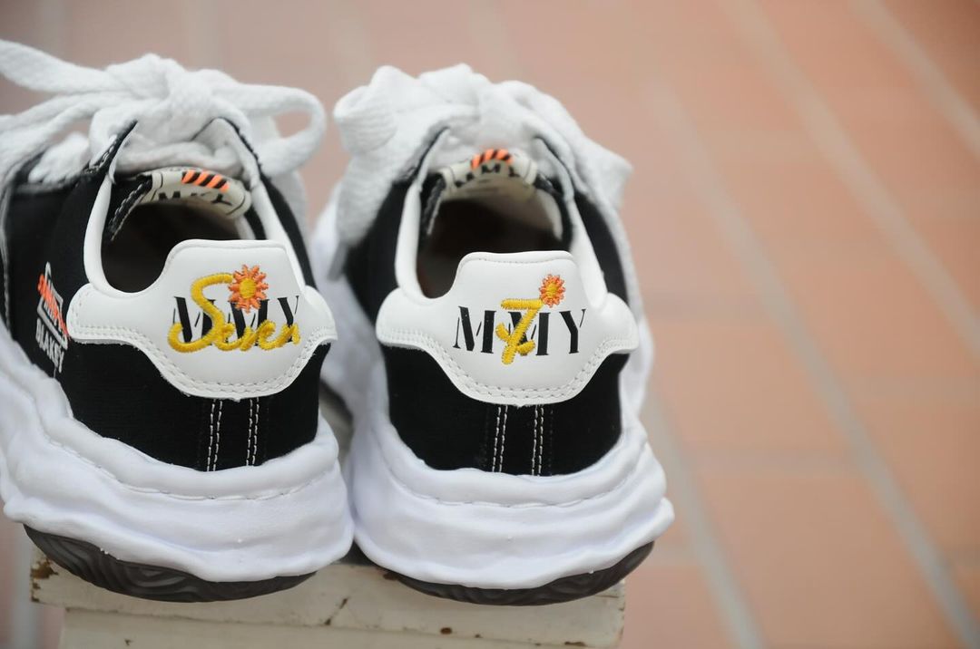 Seven Studio x MMY BLAKEY OG Sole 帆布低幫溶解鞋 - 黑色