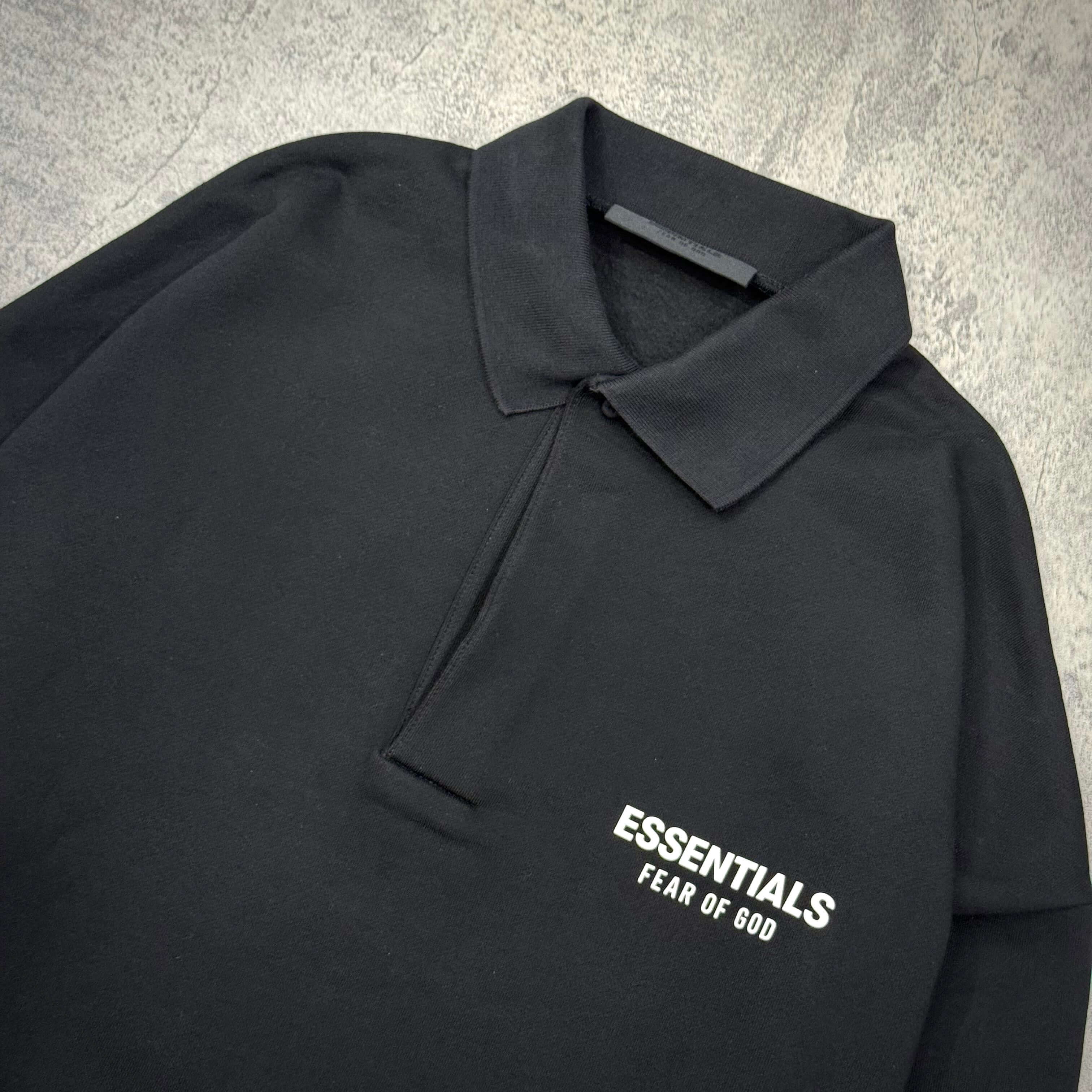 FOG Essentials Fleece Polo FW24 - Jet Black | In stock