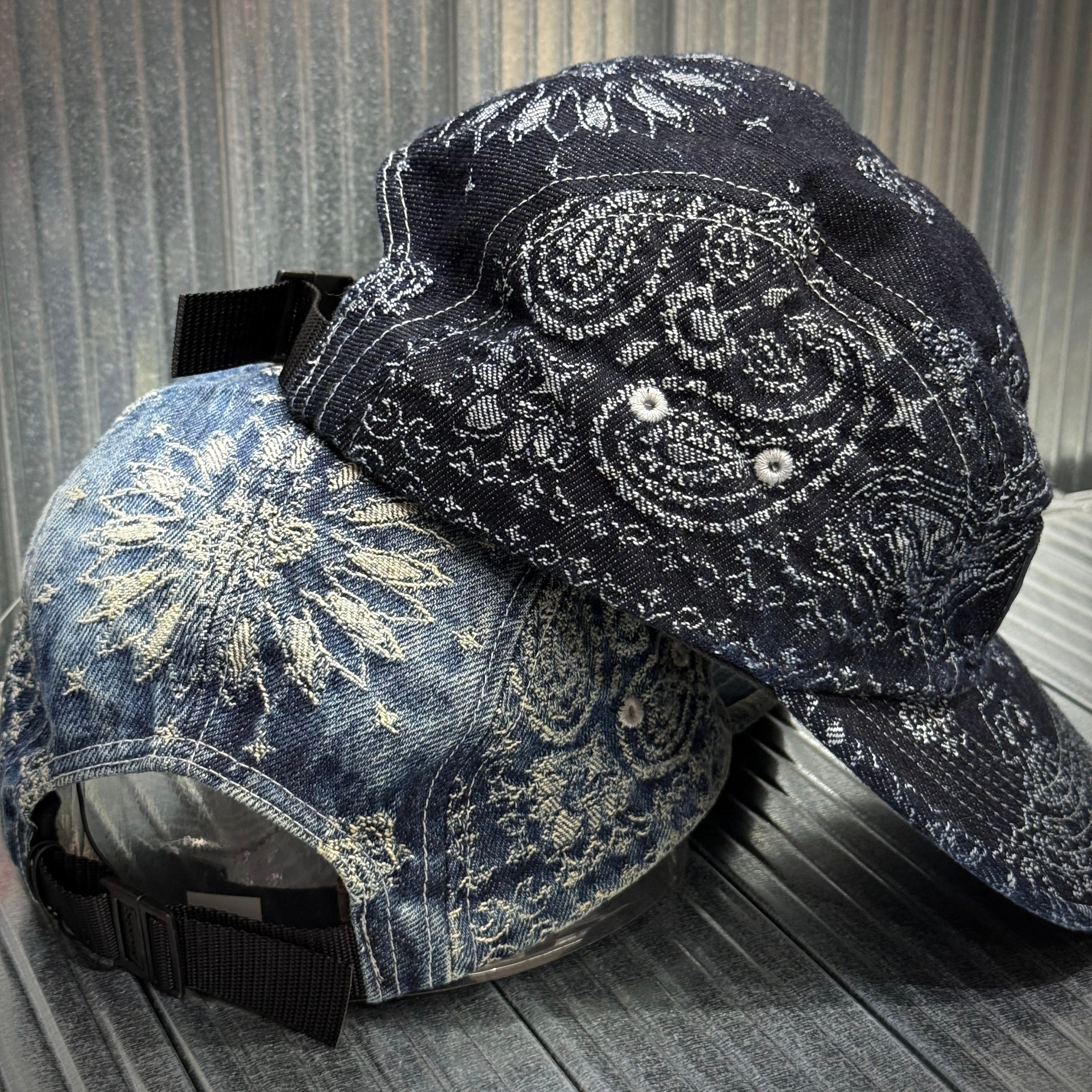 小物 Supreme Bandana Jacquard Denim Camp Cap Supreme Bandana Jacquard Denim Camp Cap - Blue / Indigo | In stock