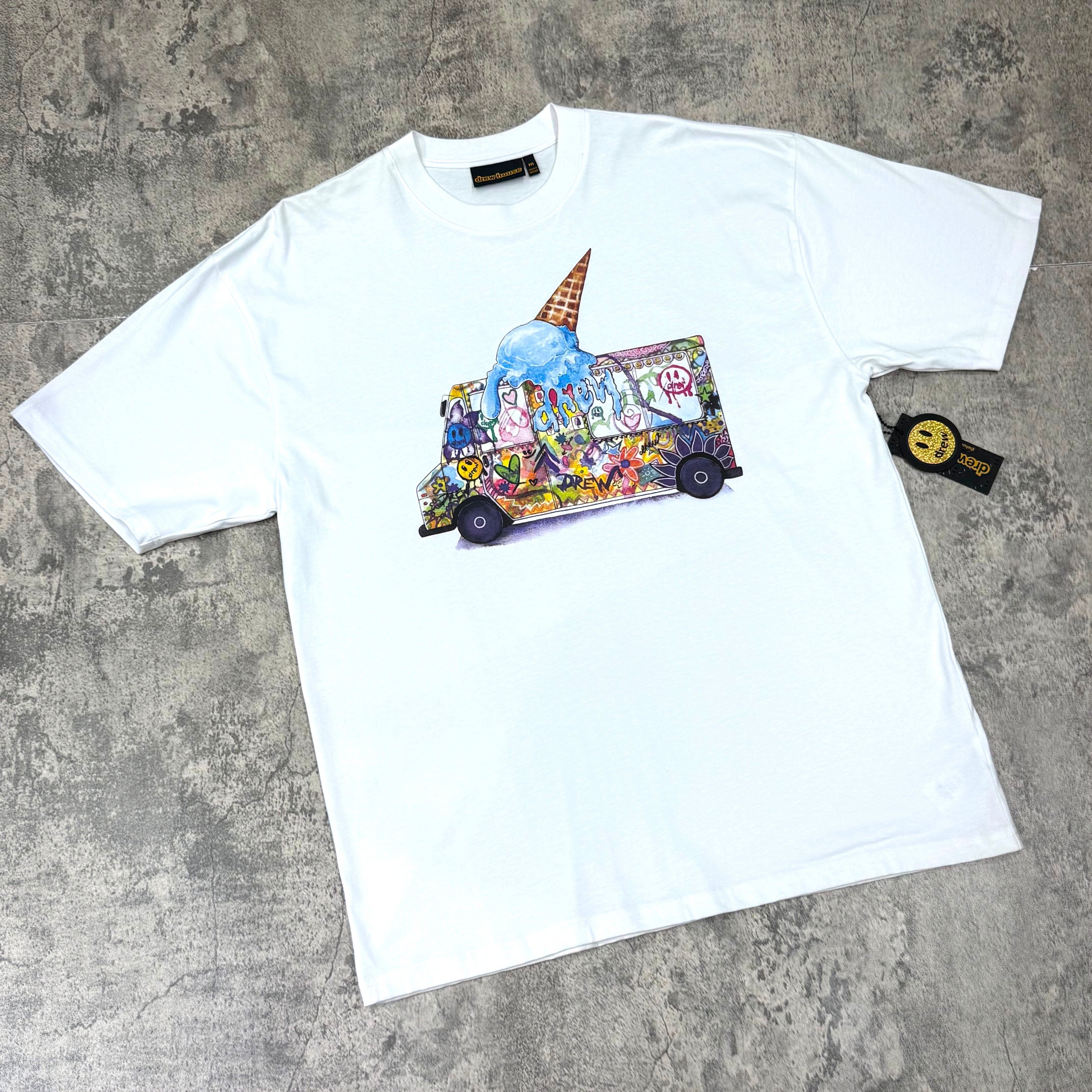 Drew House Ice Cream Truck SS Tee - White