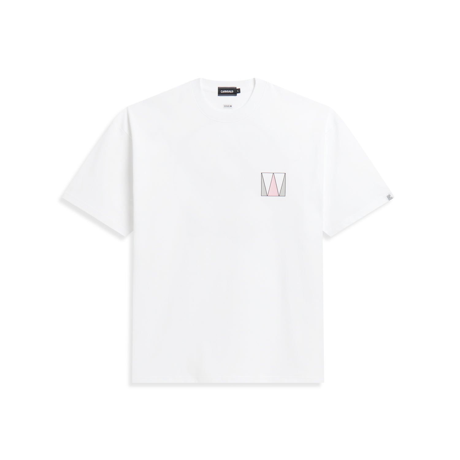 Carnival x Weekend Sequel x Fragment OVS Tee, white t-shirt with logo design on the chest.