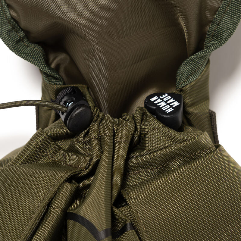 Close-up of the Human Made Military Multi Pouch HM32GD009, showcasing its durable fabric and drawstring closure.