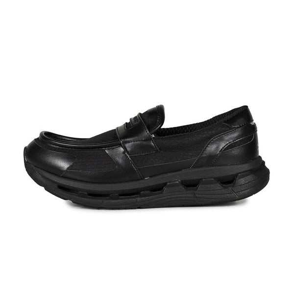 Mastermind World x Moisthrough 360 Hobalips black slip-on shoes side view