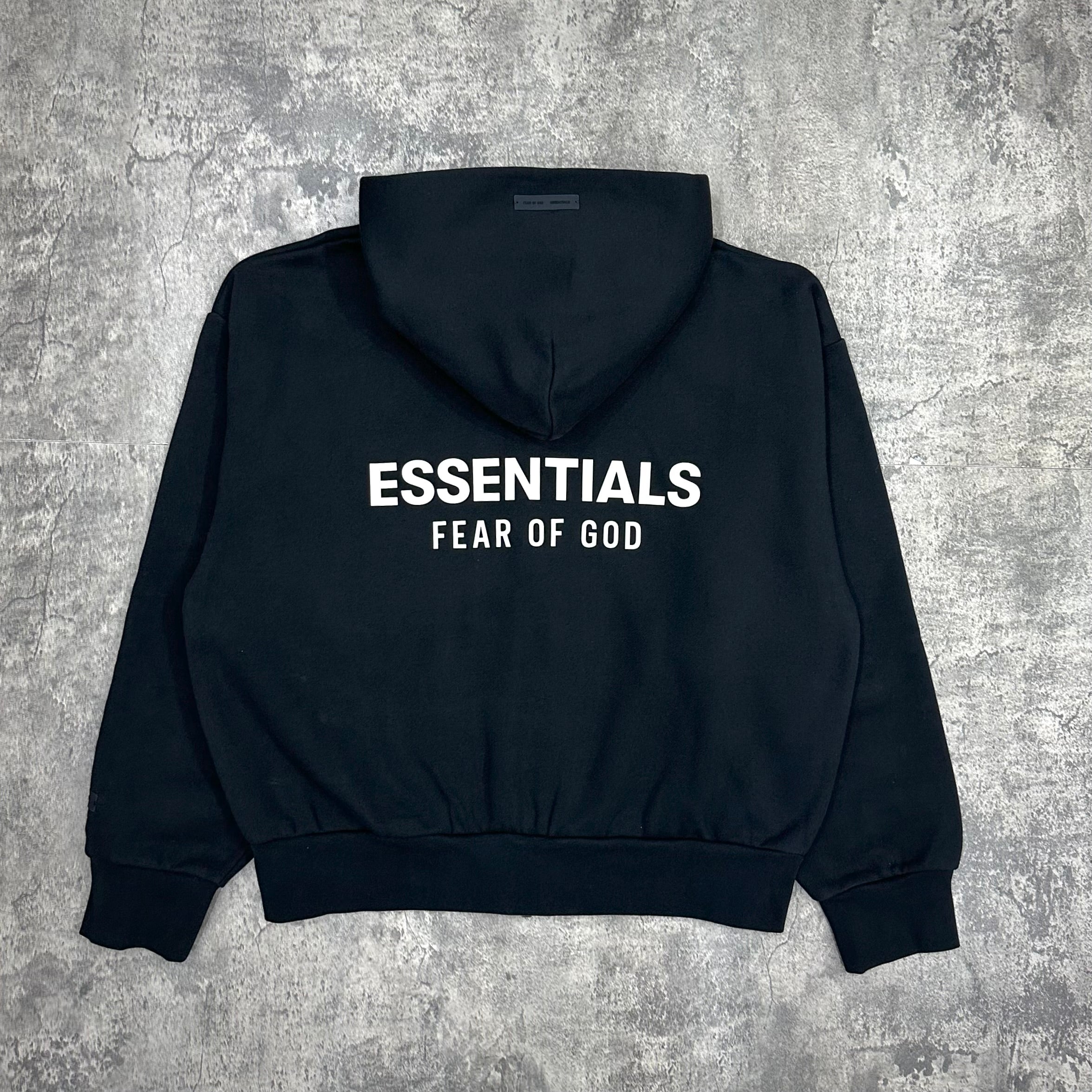 FOG Essentials Classic Fit Fleece Zip Up SS25 - Jet Black 