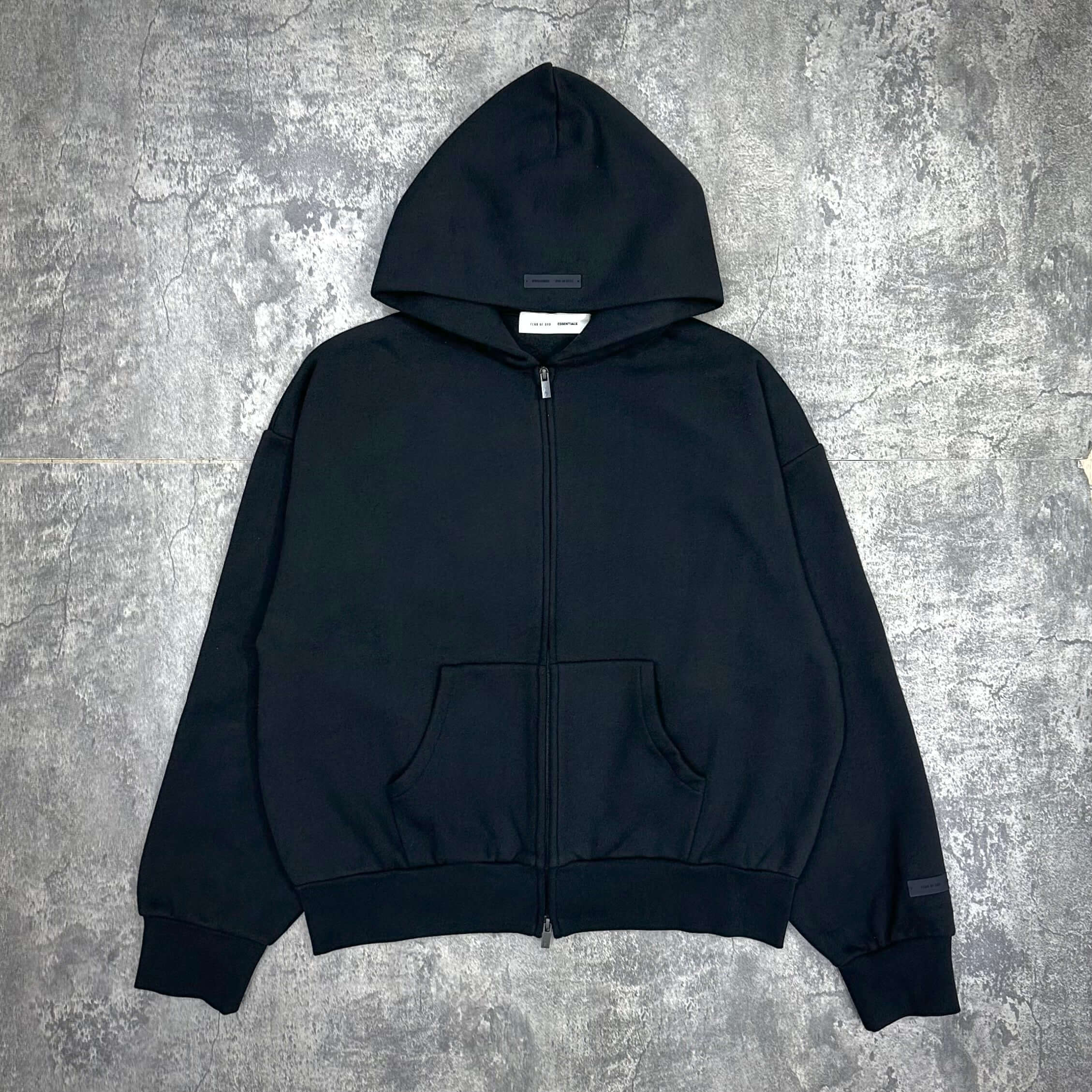 FOG Essentials Classic Fit Fleece Zip Up SS25 - Jet Black | In stock