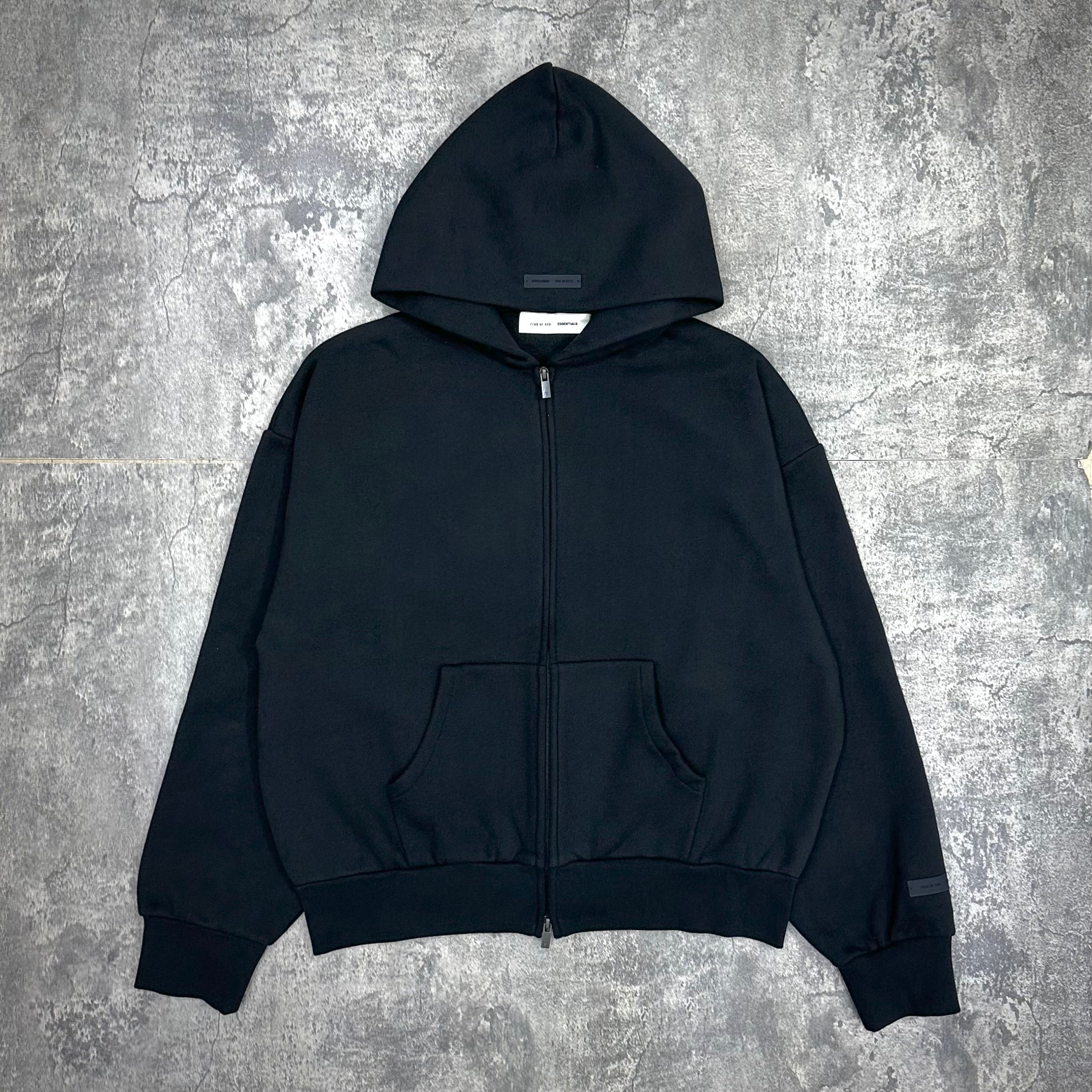FOG Essentials Classic Fit Fleece Zip Up SS25 - Jet Black 