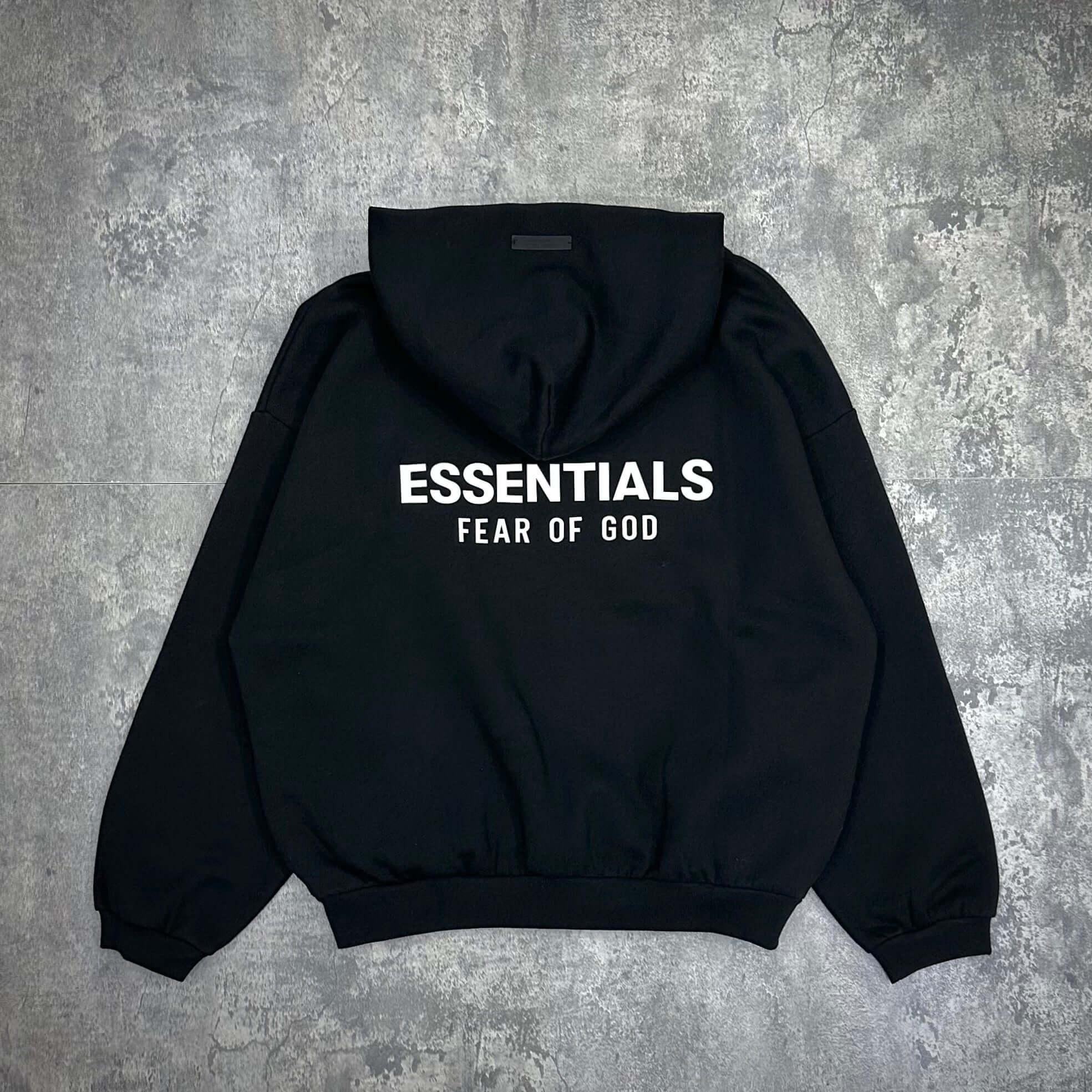 FOG Essentials Fleece Hoodie FW24 - Jet Black FRONT