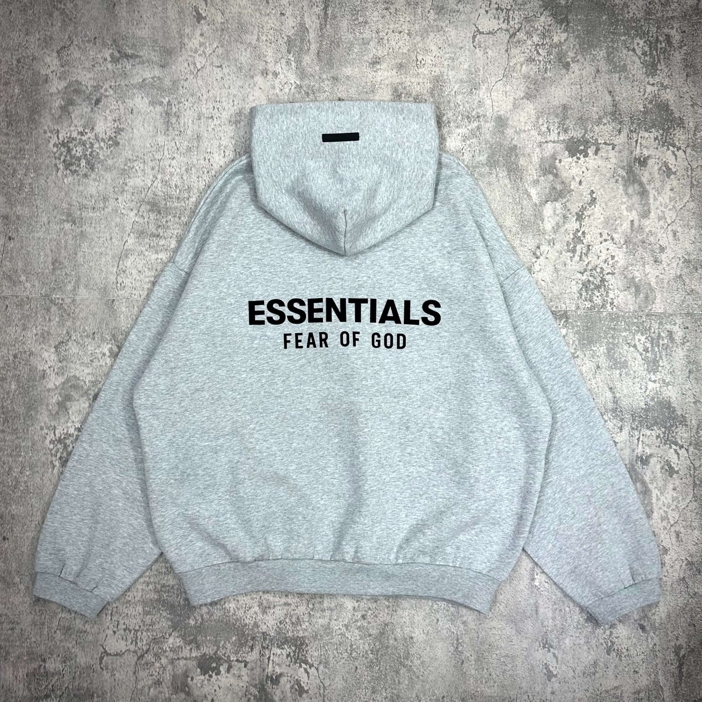 FOG Essentials Fleece Hoodie FW24 - LIGHT HEATHER BACK