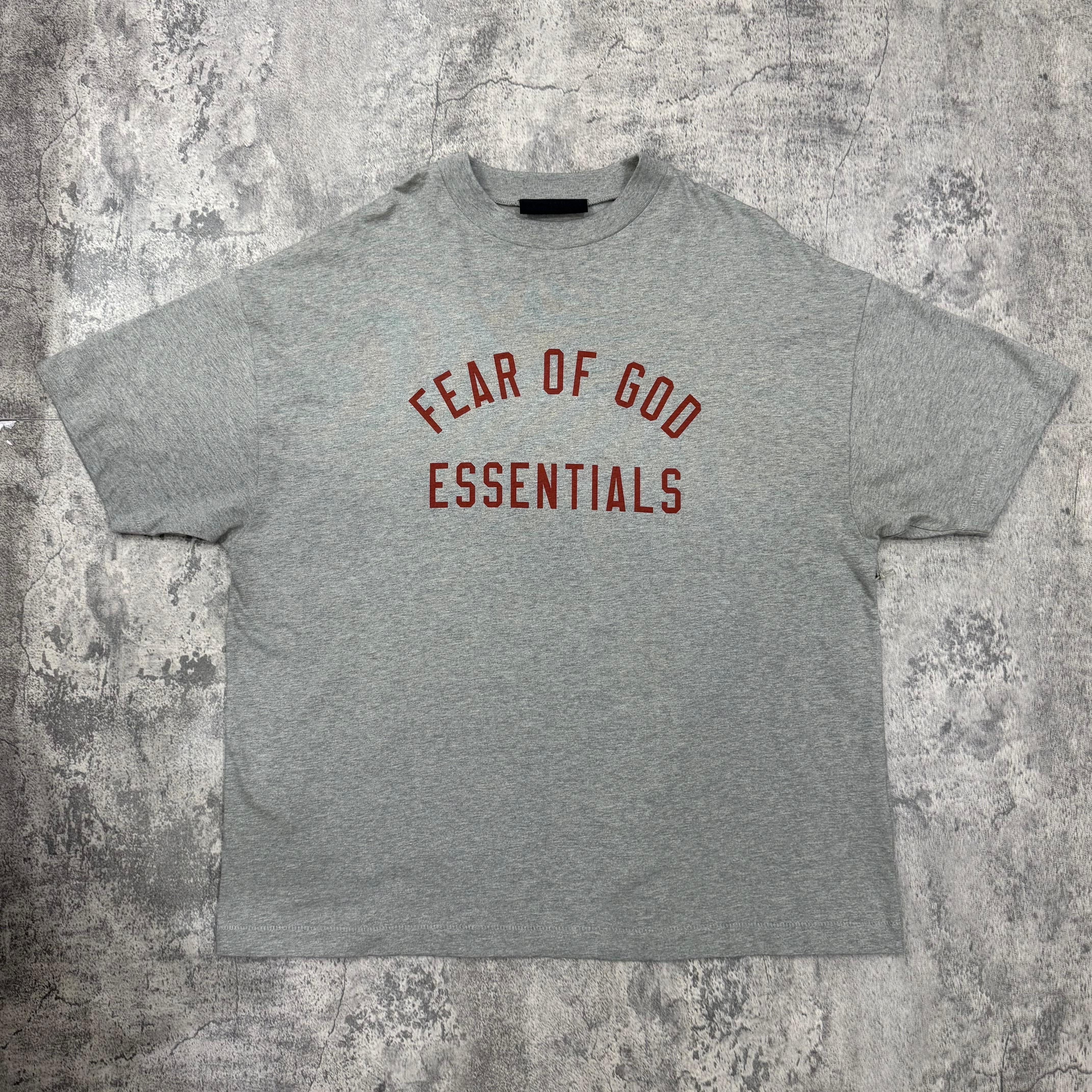 FOG Essentials Logo Crewneck Tee FW24 - Dark Heather