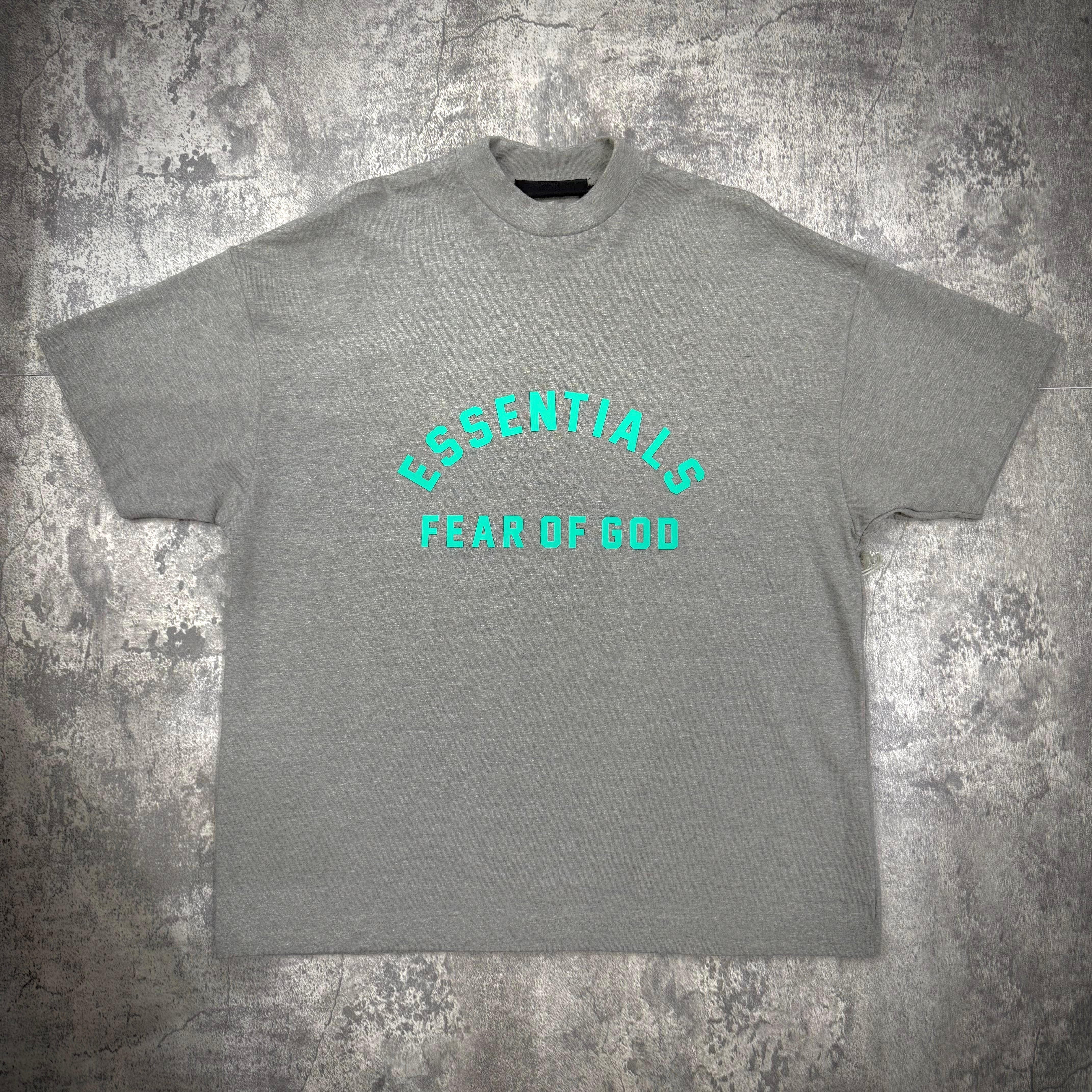 FOG Essentials Logo Crewneck Tee SS24 - Dark Heather