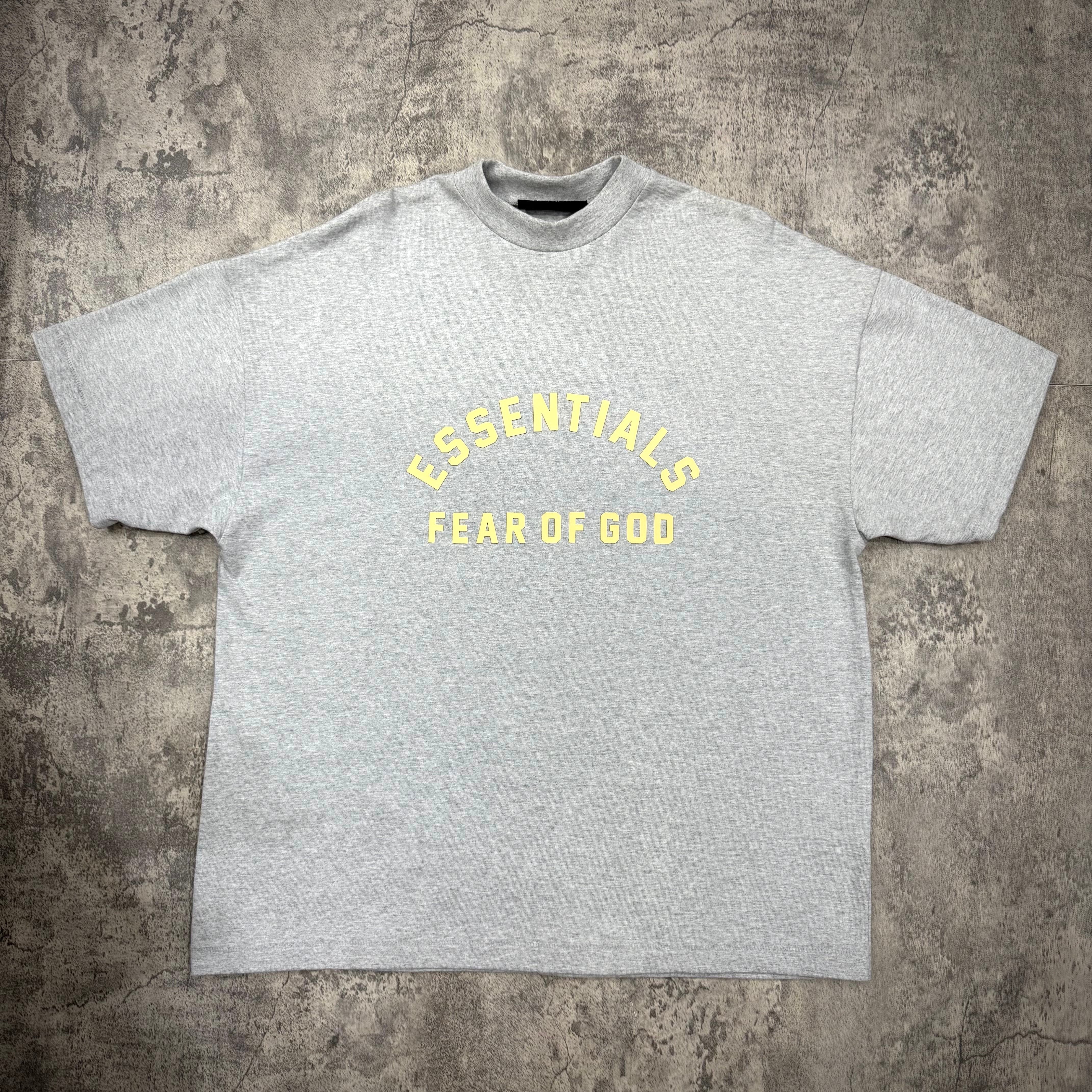 FOG Essentials Logo Crewneck Tee SS24 - Light Heather