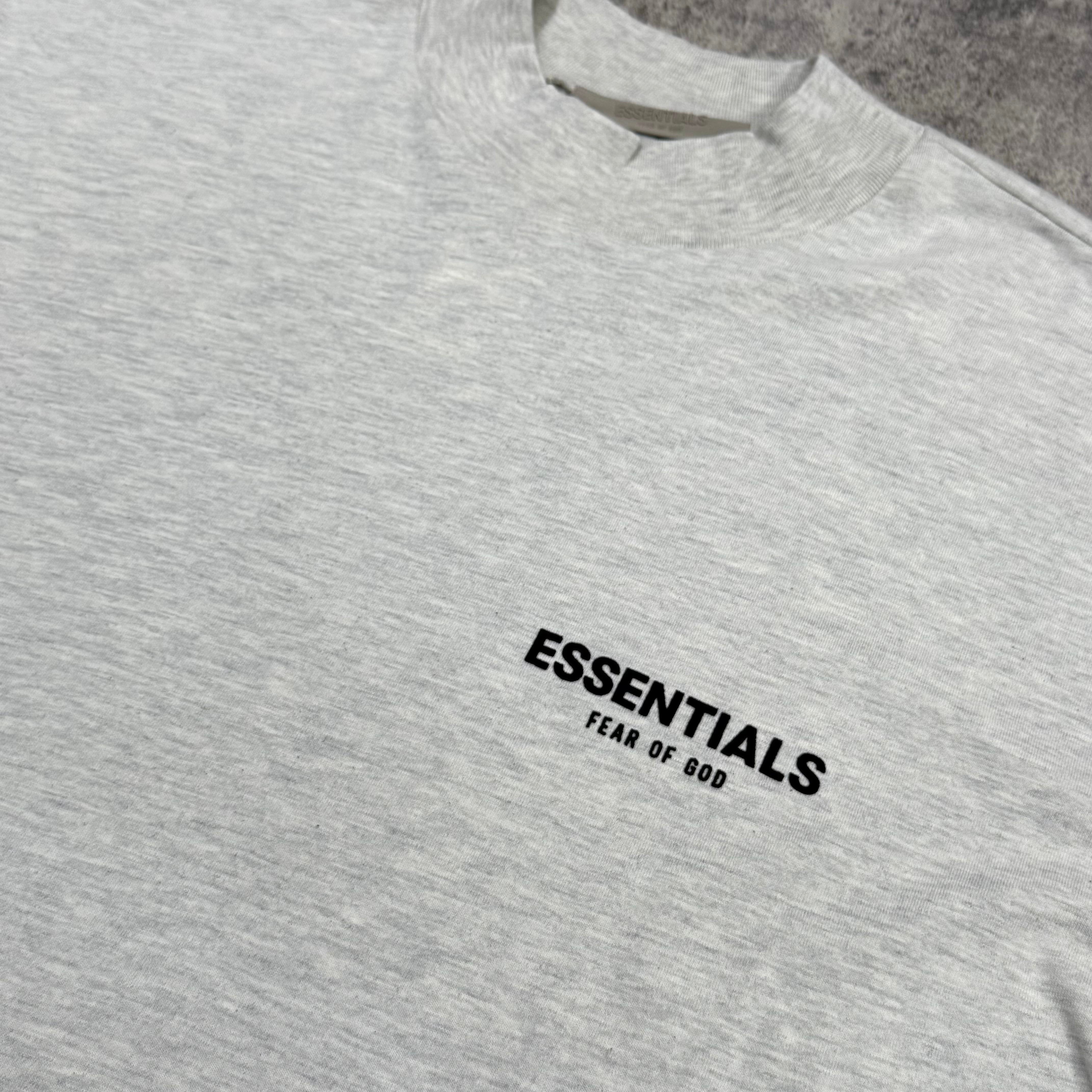 Fear of God Essentials Logo L/S Tee SS22 - Light Oatmeal logo