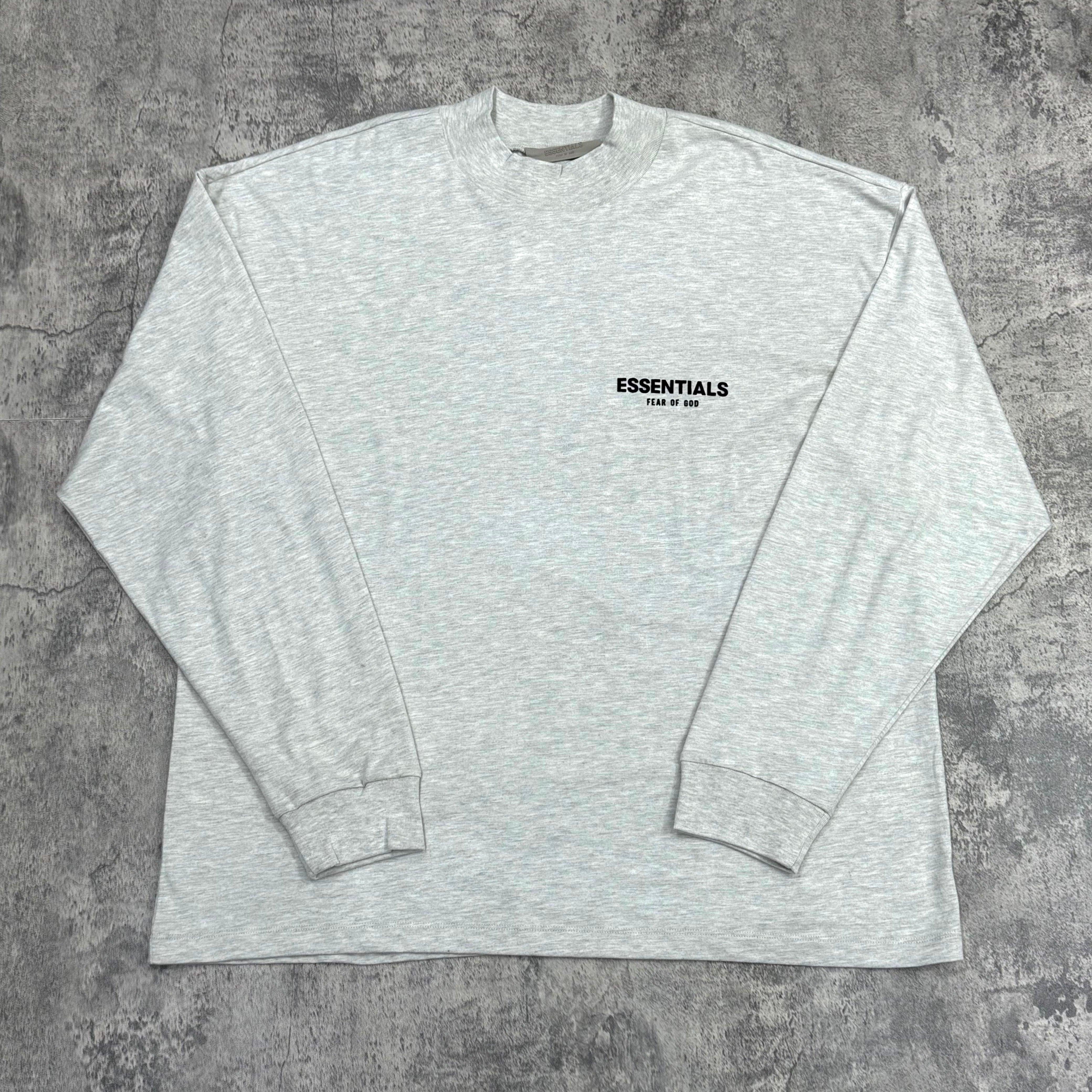 Fear of God Essentials Logo L/S Tee SS22 - Light Oatmeal front