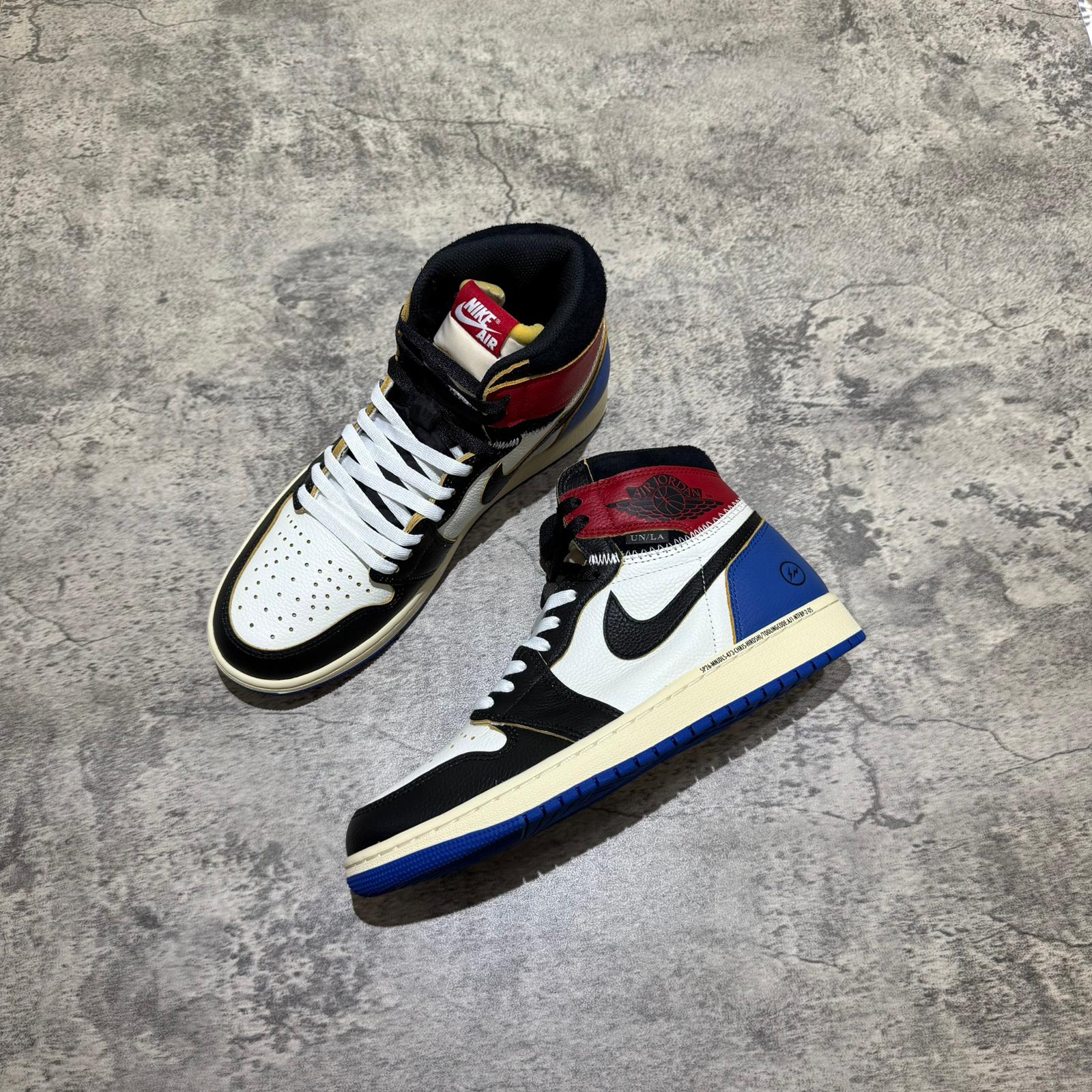 Fragment x Union x Air Jordan 1 High - Black & Varsity Red
