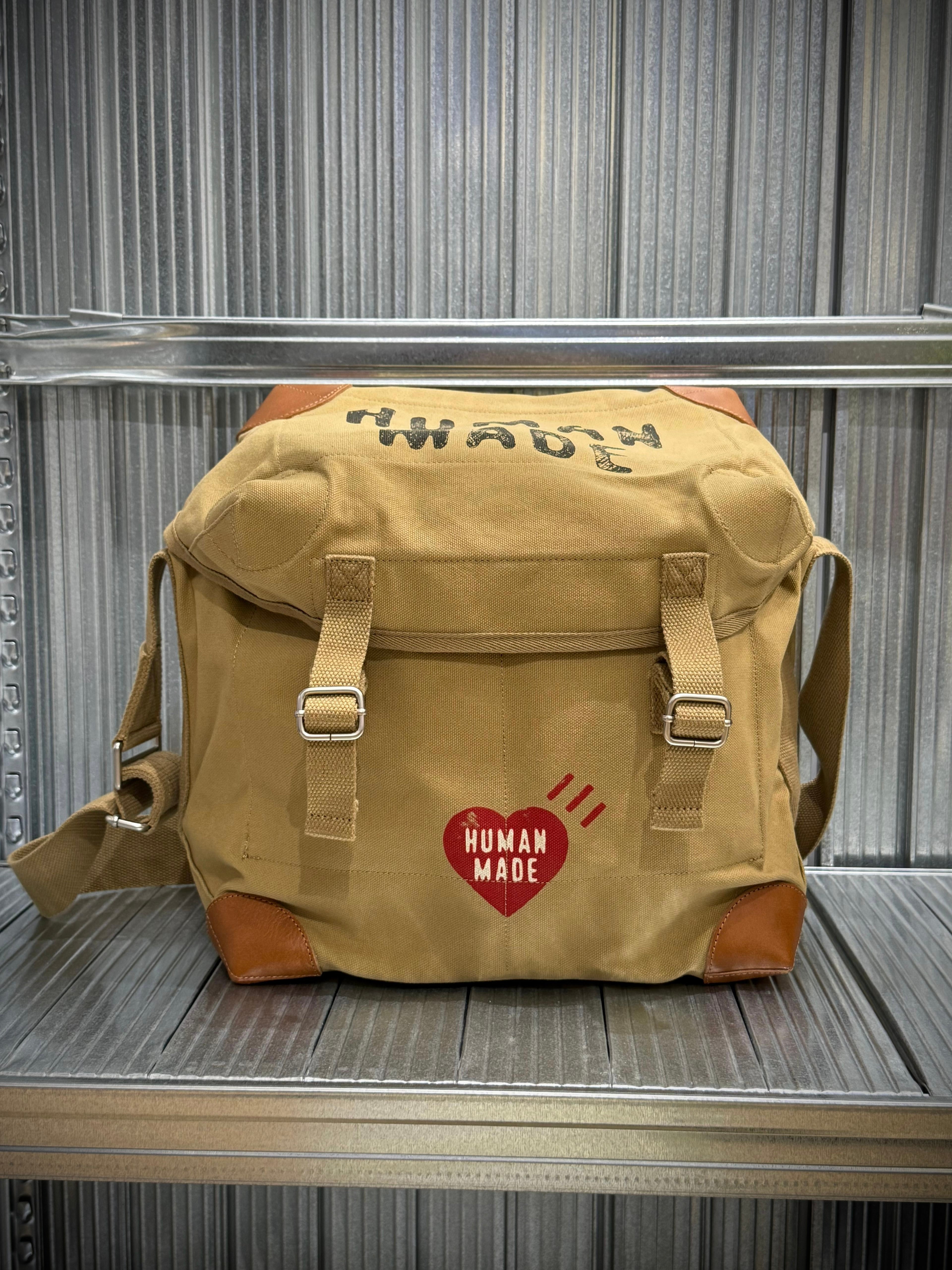 Human made canvas shoulder bag brown