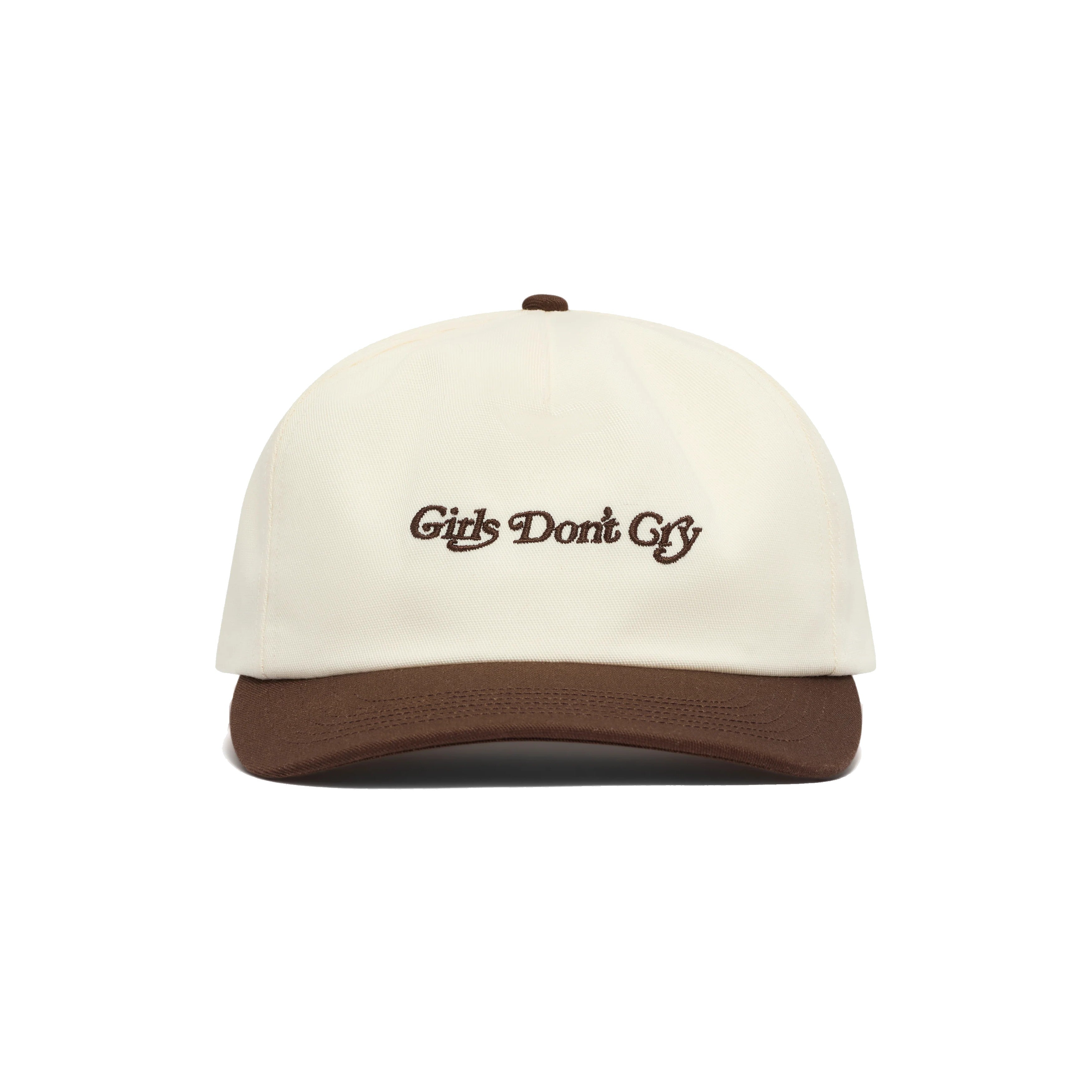 Girls Don't Cry Logo Hat - Ivory / Brown