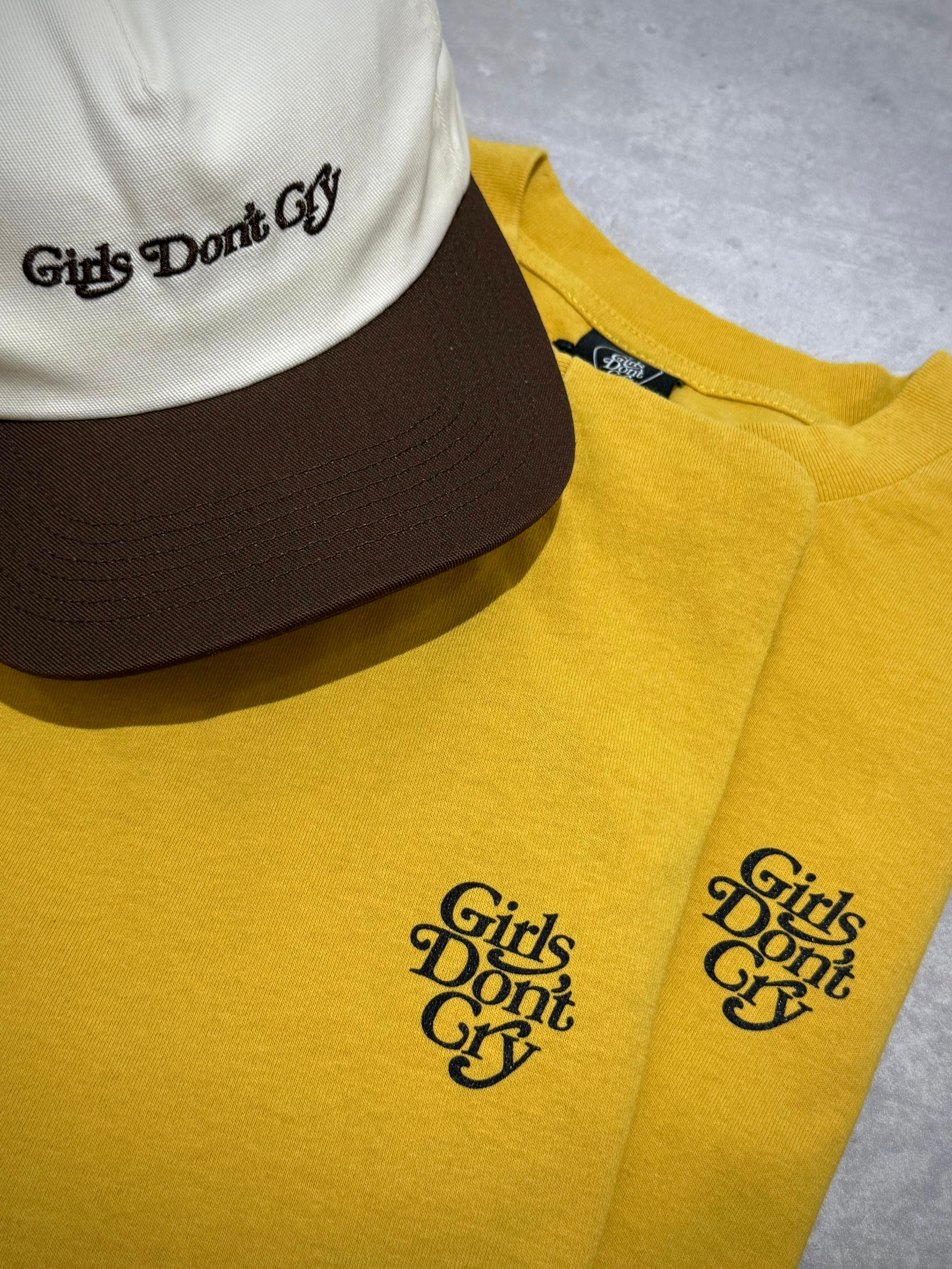 Girls Don't Cry Butterfly T-Shirt - Mustard