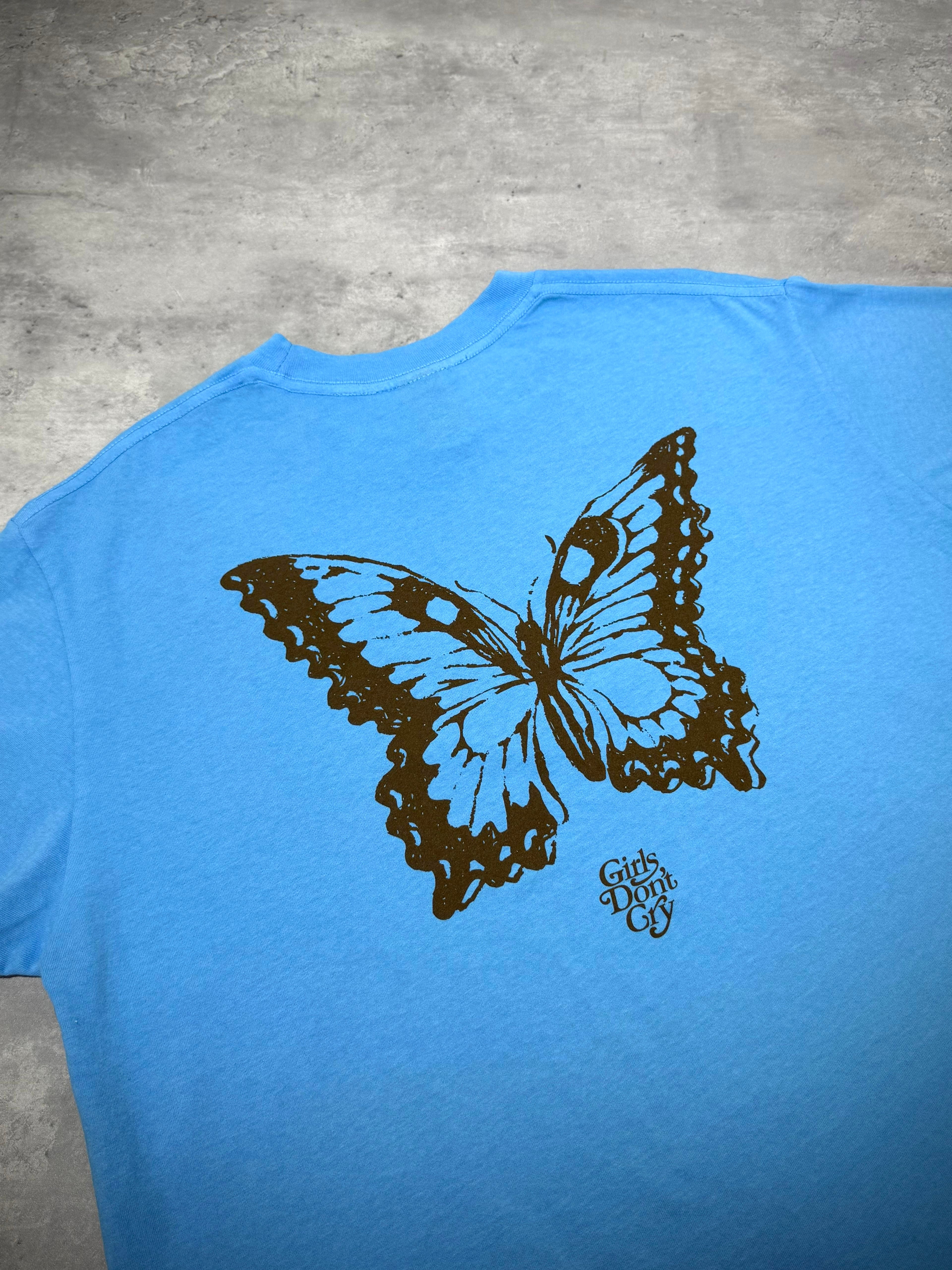 Girls Don't Cry Butterfly T-Shirt - Blue