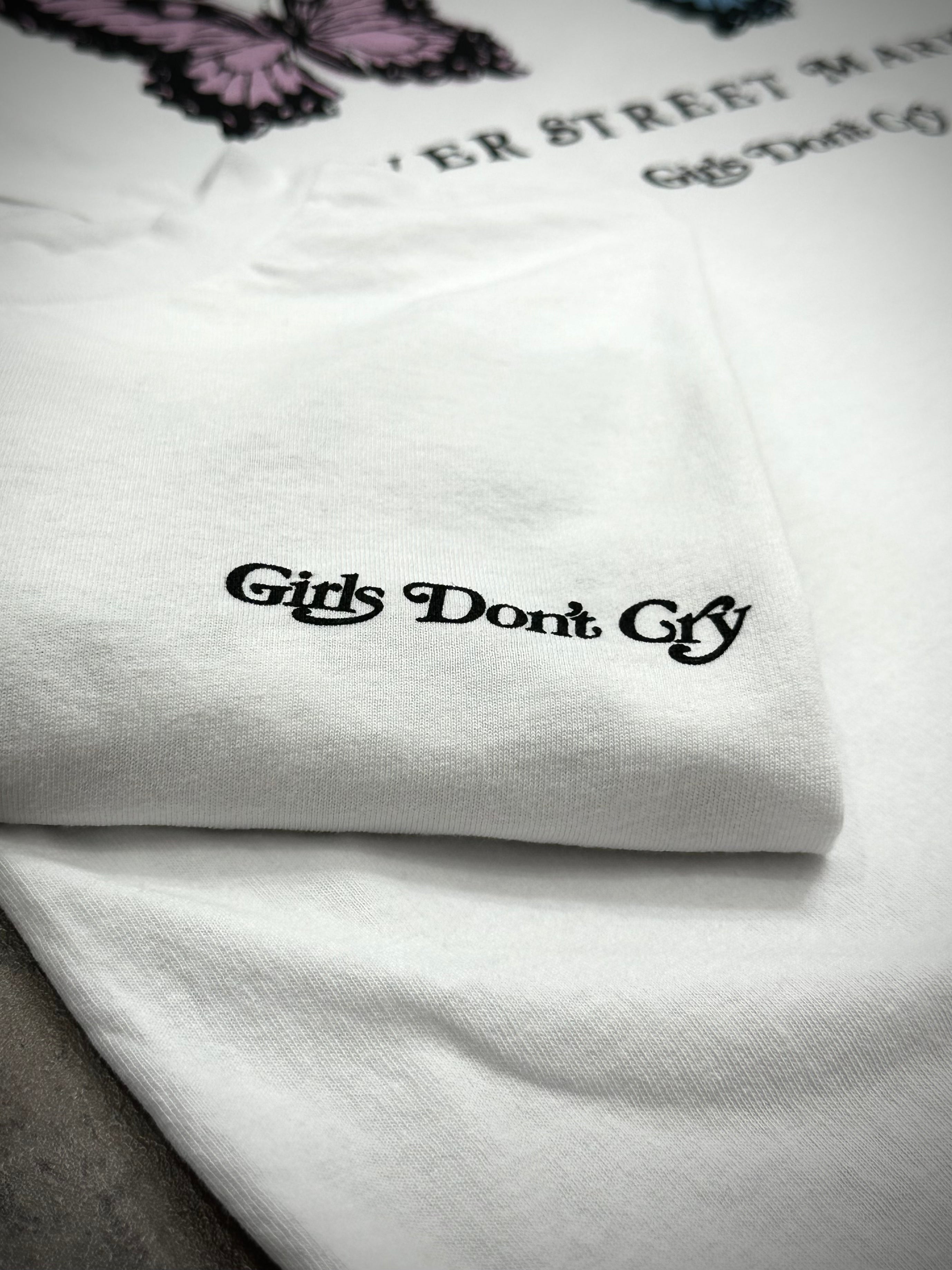 Girls Don't Cry Dover Street Market Butterfly T-Shirt - White&nbsp;