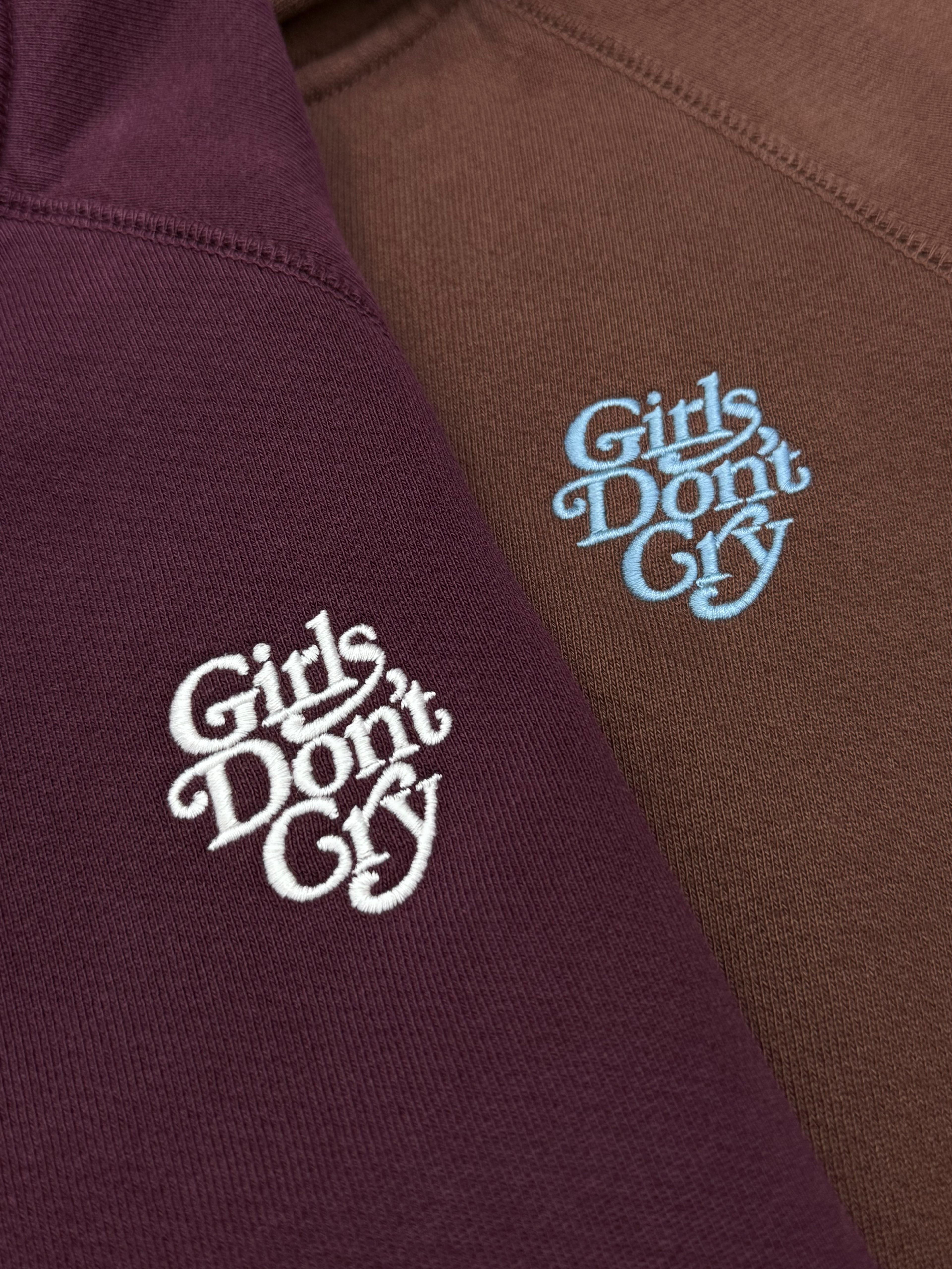 Girls Don't Cry Logo Zip Hoodie - Brown