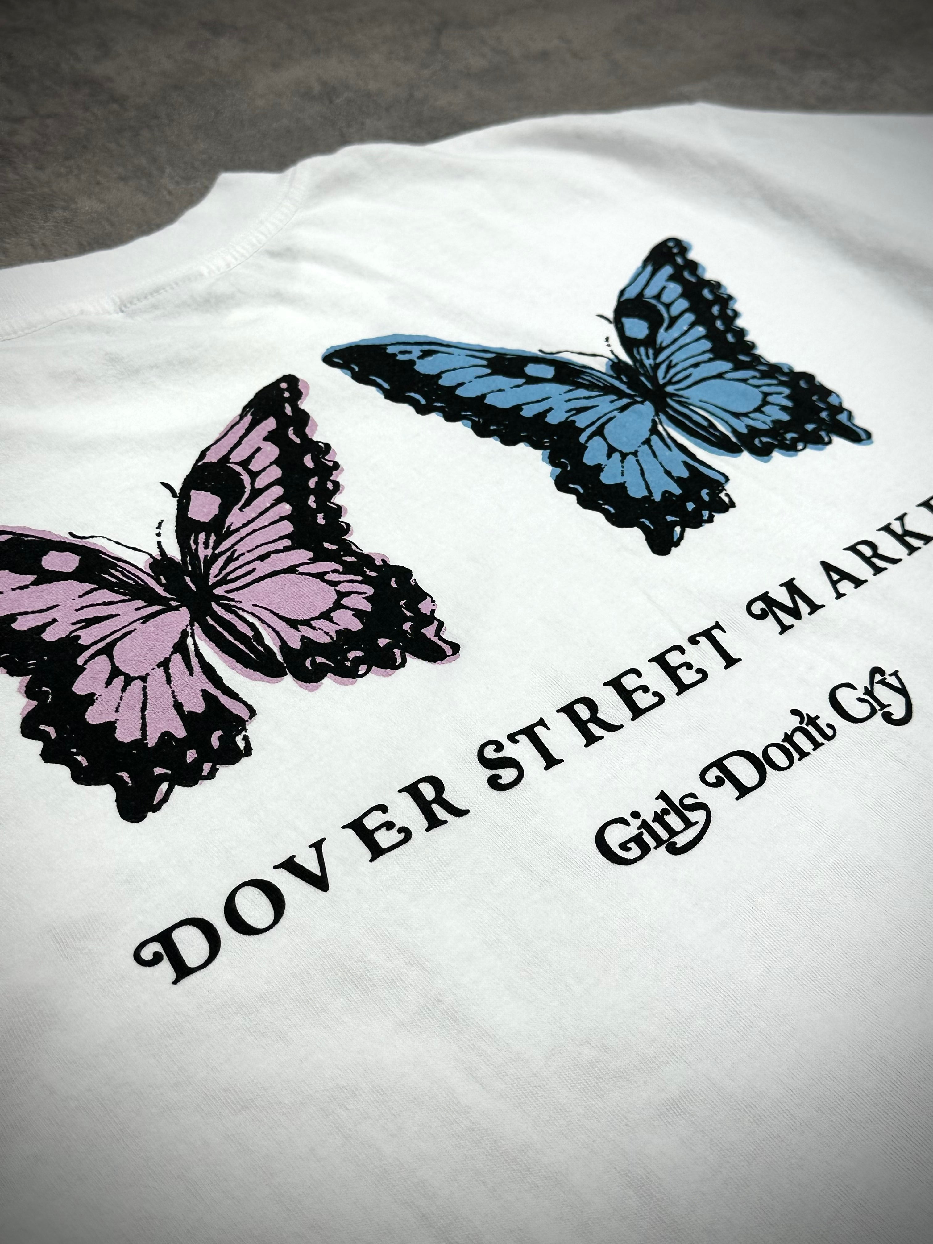 Girls Don't Cry Verdy Dover Street Market Butterfly T-Shirt - White&nbsp;