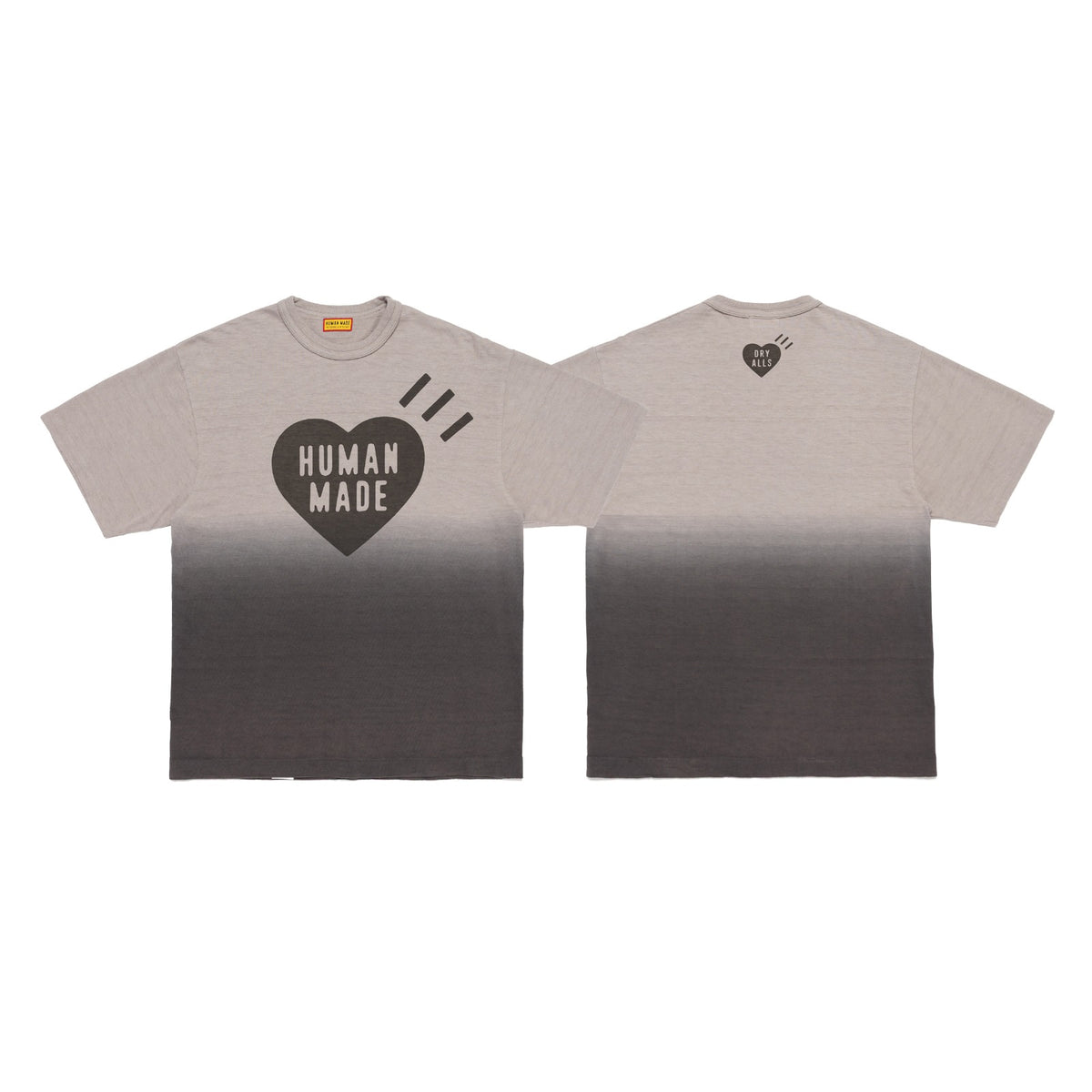 HUMAN MADE TOKYO Flagship Store Collection tee shirt with grey ombre design and heart logo.