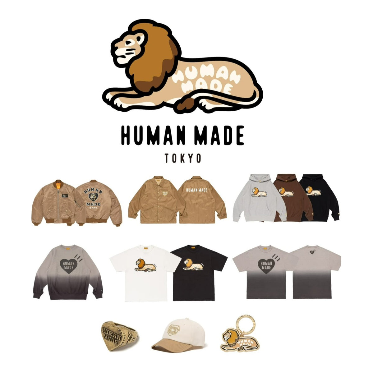 HUMAN MADE TOKYO Flagship Store Collection featuring stylish streetwear and accessories.