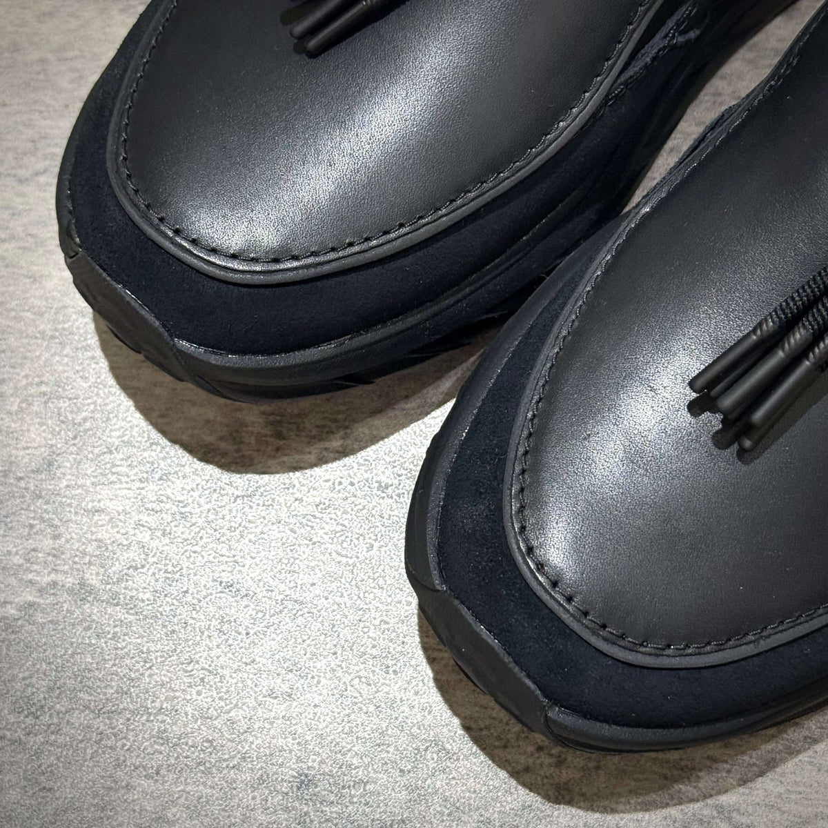 Hoka Speed Loafers - Black 1162170-BBLC top view showcasing sleek design and premium materials.