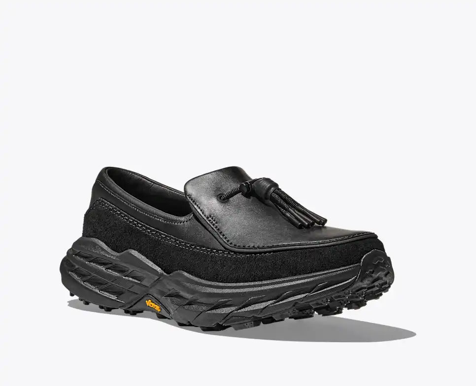 Hoka Speed Loafers - Black 1162170-BBLC side view showcasing sleek design and durable sole.