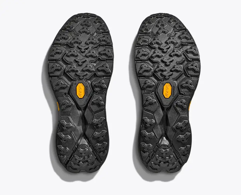 Hoka Speed Loafers - Black 1162170-BBLC shoe soles with rugged traction pattern for enhanced grip.