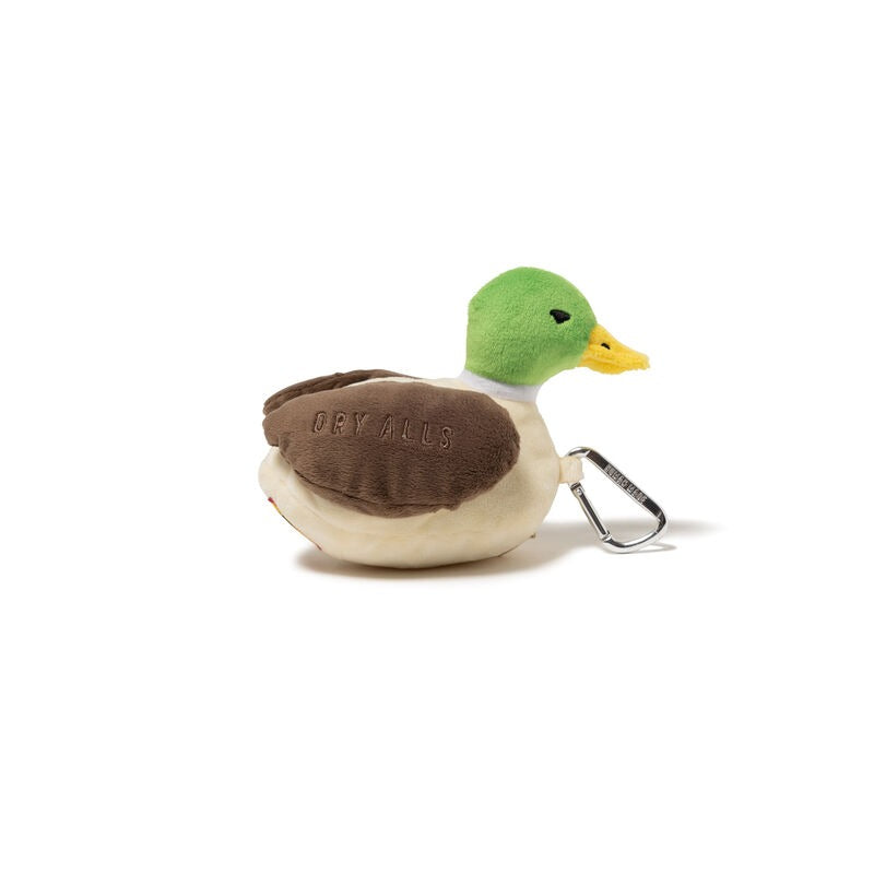 Human Made Duck Plush Pouch in a cute duck design with a keychain attachment.