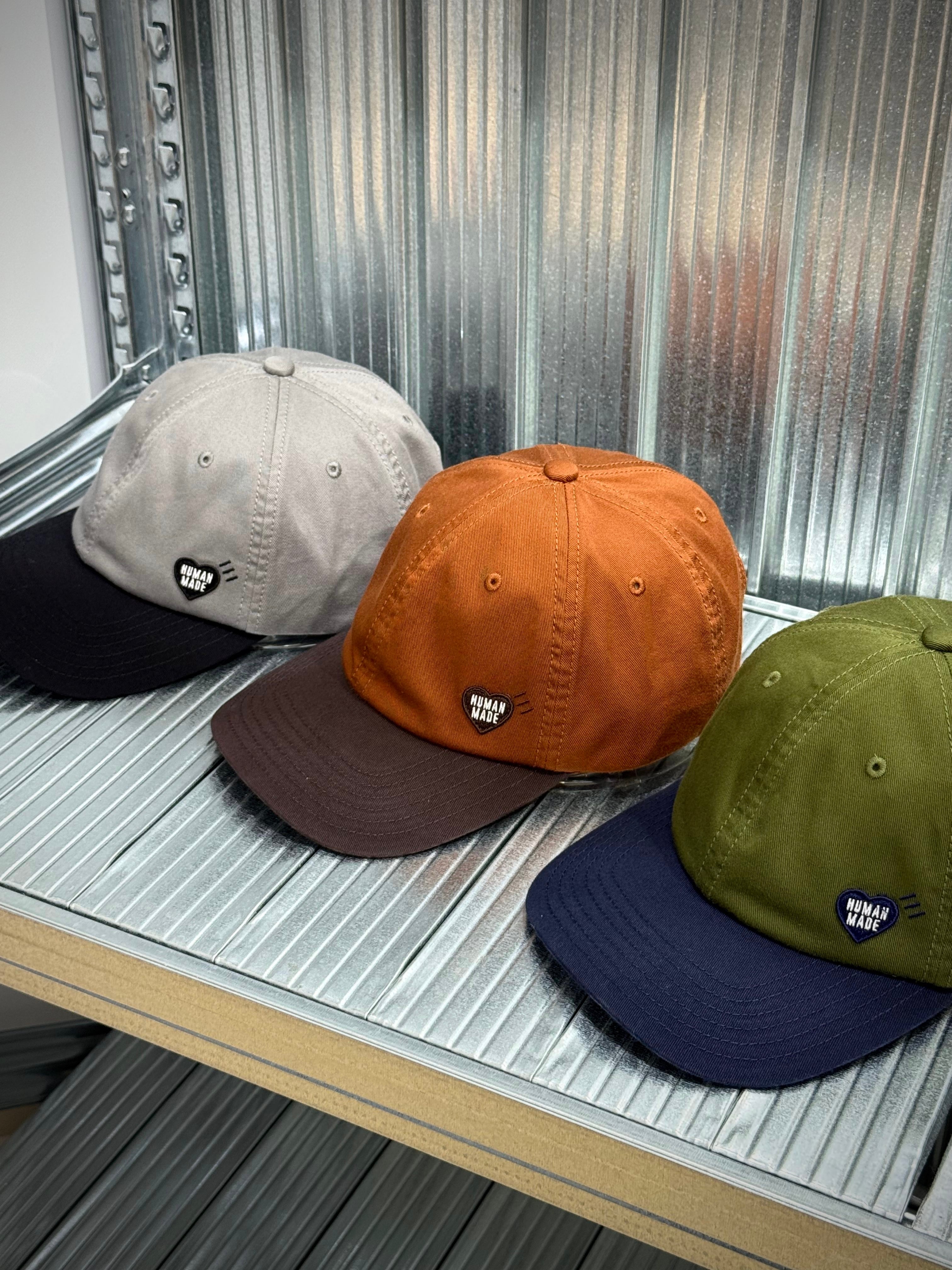 Human Made 6 Panel Twill Cap Grey Brown Green