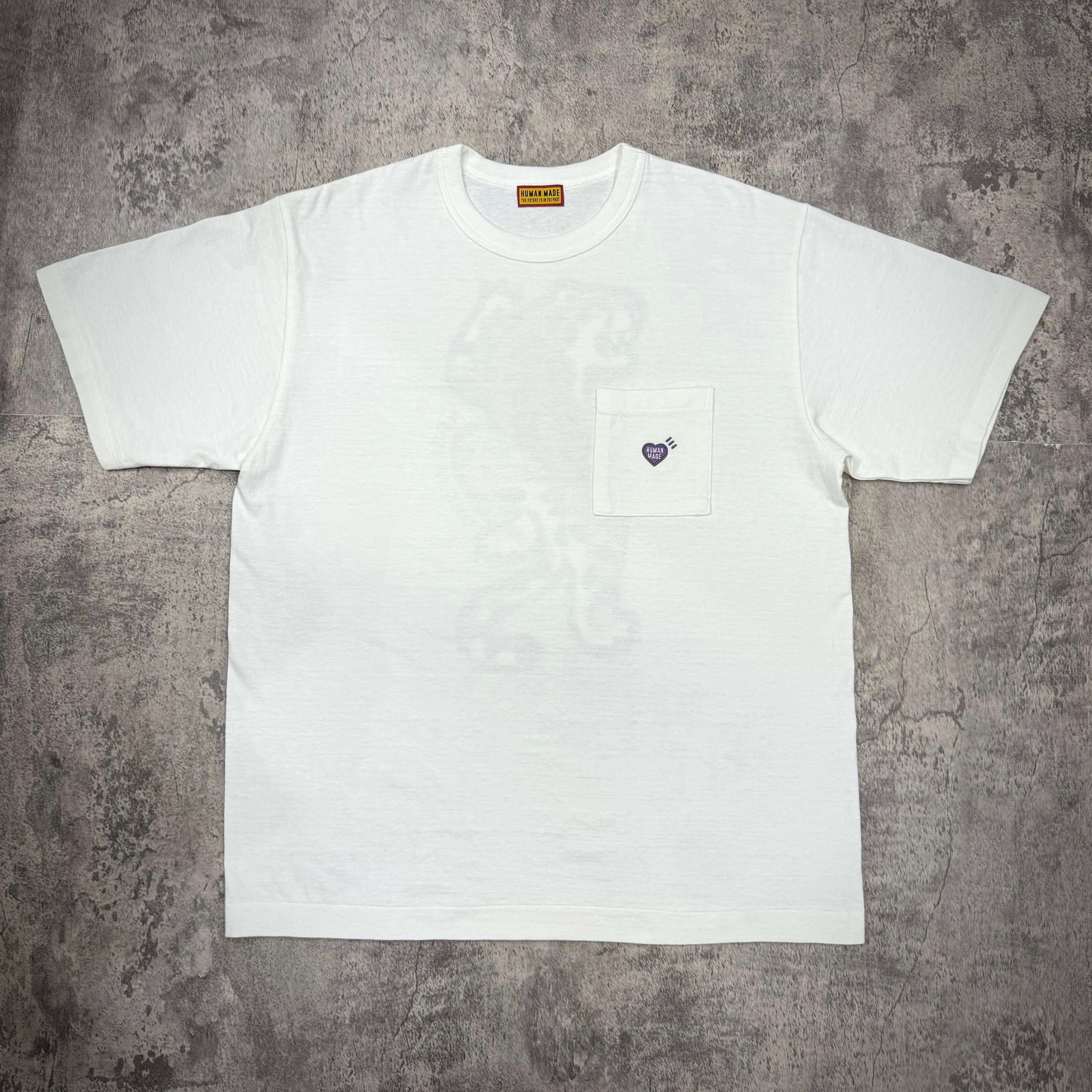 White Human Made Apgujeong Exclusive Graphic Tee with pocket design