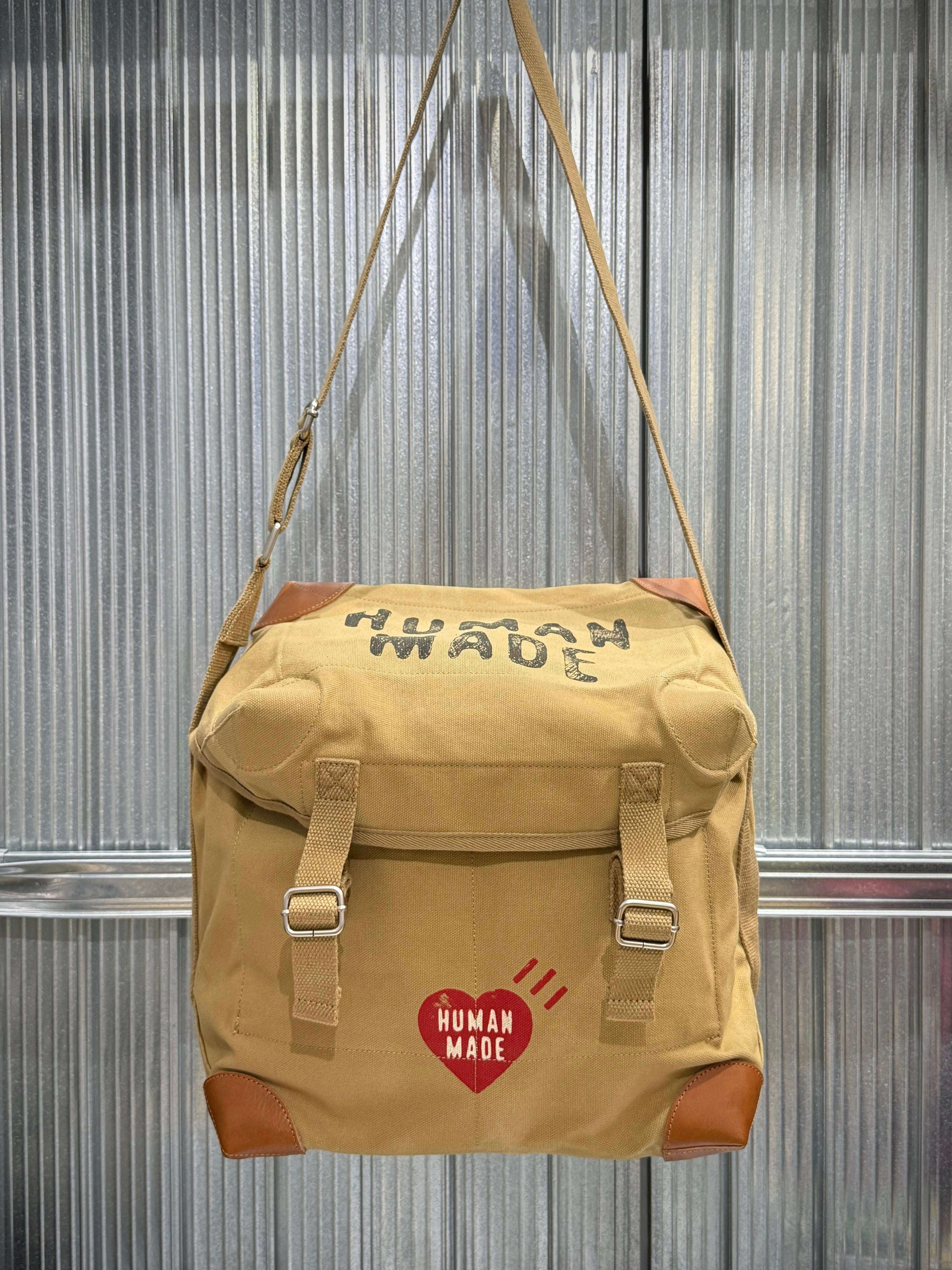 Human made canvas shoulder bag brown