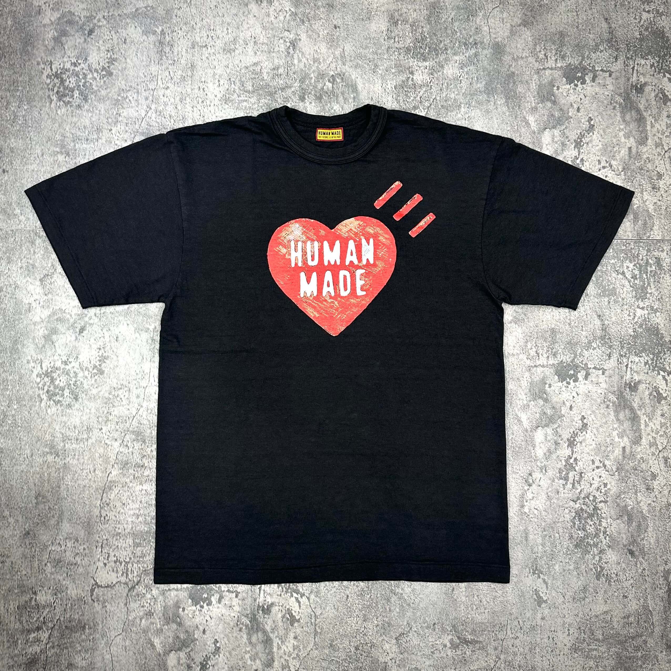 Human Made Heart - Logo Tee FW25 in Black | Wear43way