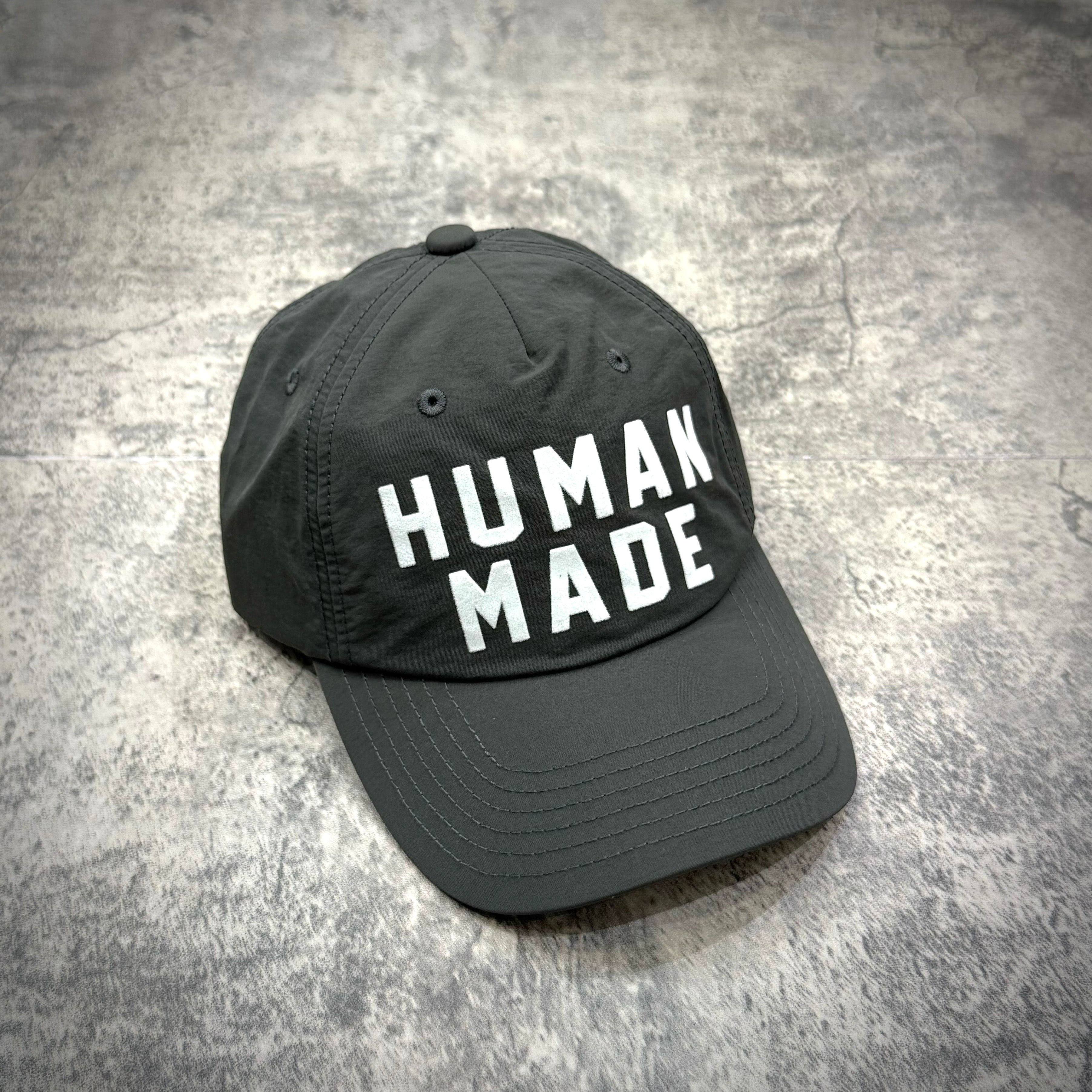 Human Made Jamsil Exclusive 6 Panel Nylon Cap in gray with white text.