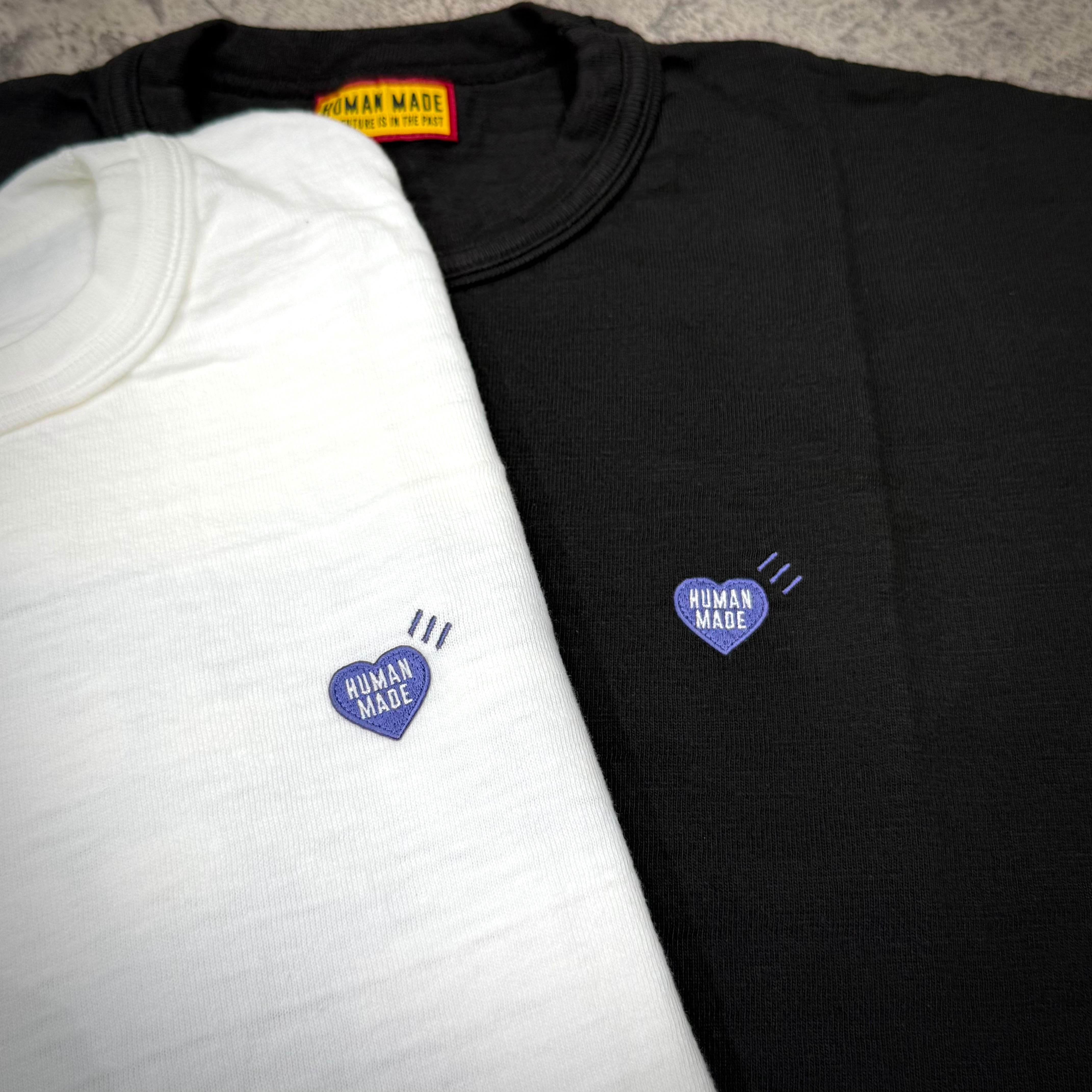 Human Made Jamsil Exclusive Raccon Back Logo Tee in white and black with logo detail
