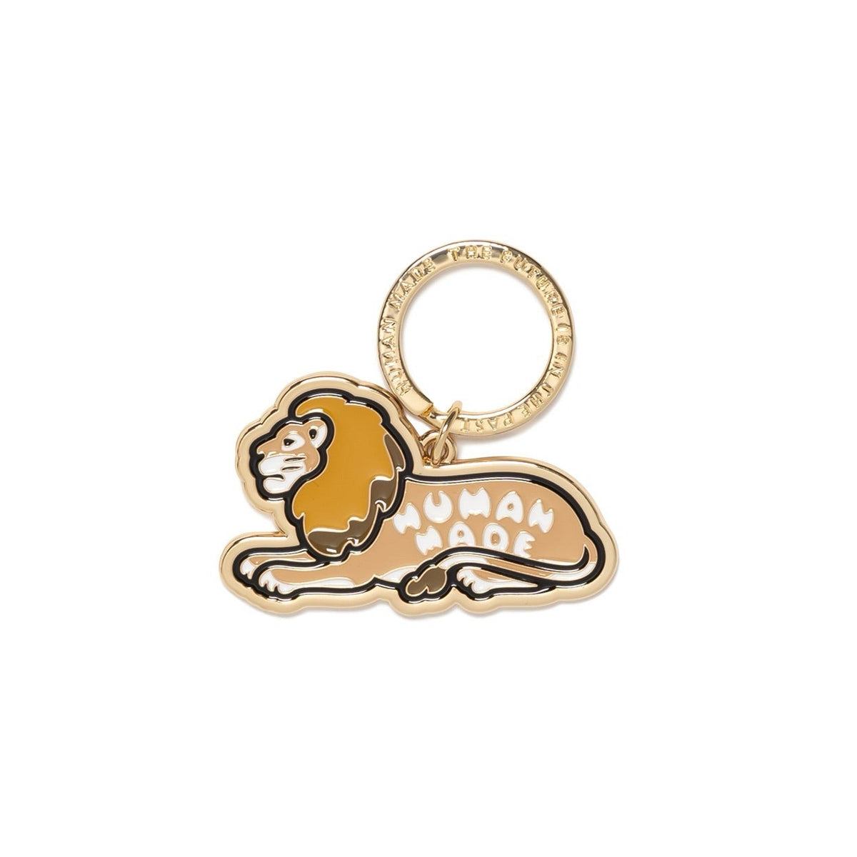 Human Made Tokyo Exclusive Lion Keychain featuring a stylish lion design with gold accents.