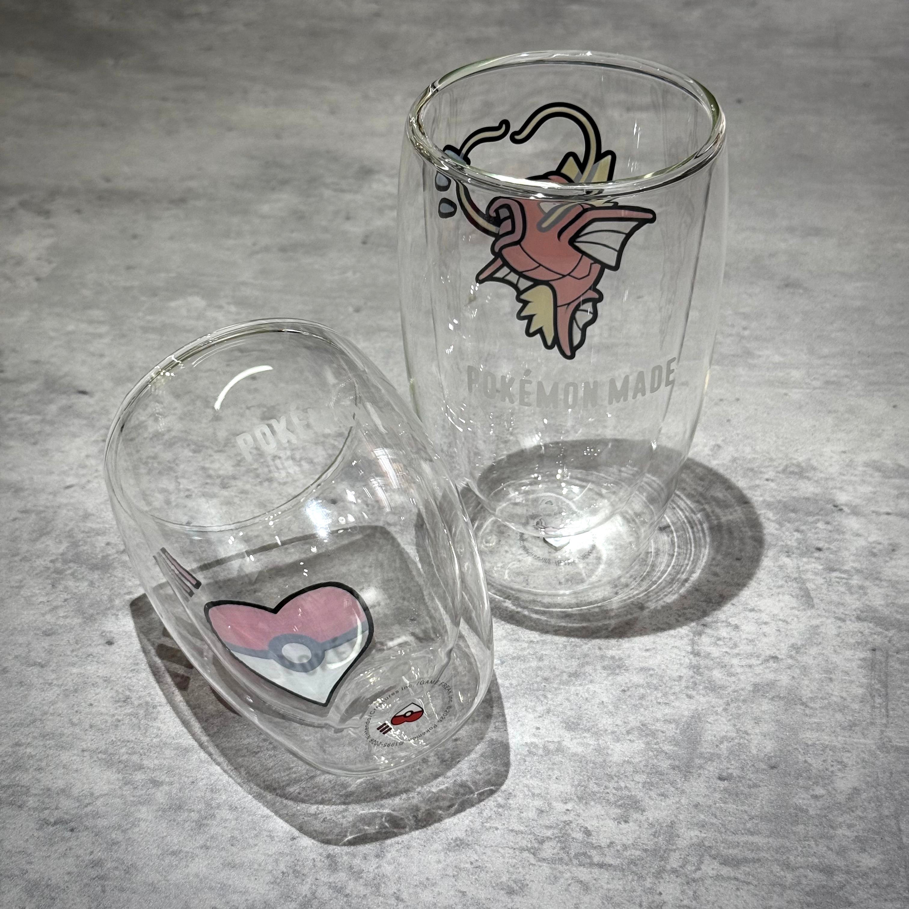 Human Made x Pokemon Double Wall Glass featuring Pokemon designs and heart graphics.