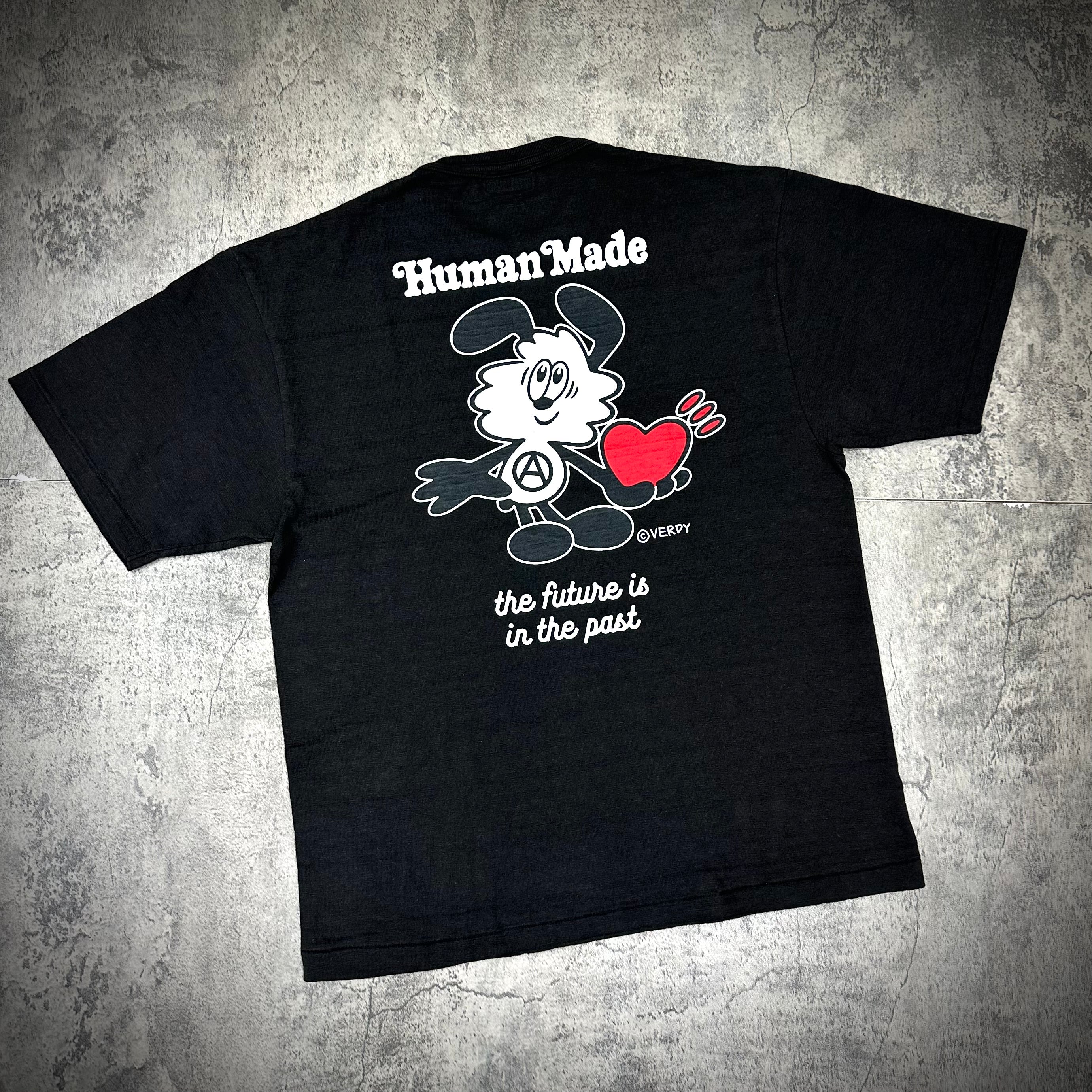Human Made x VERDY Jamsil + Lotte Museum Exclusive Vick Tee - Black featuring playful graphic design on back.