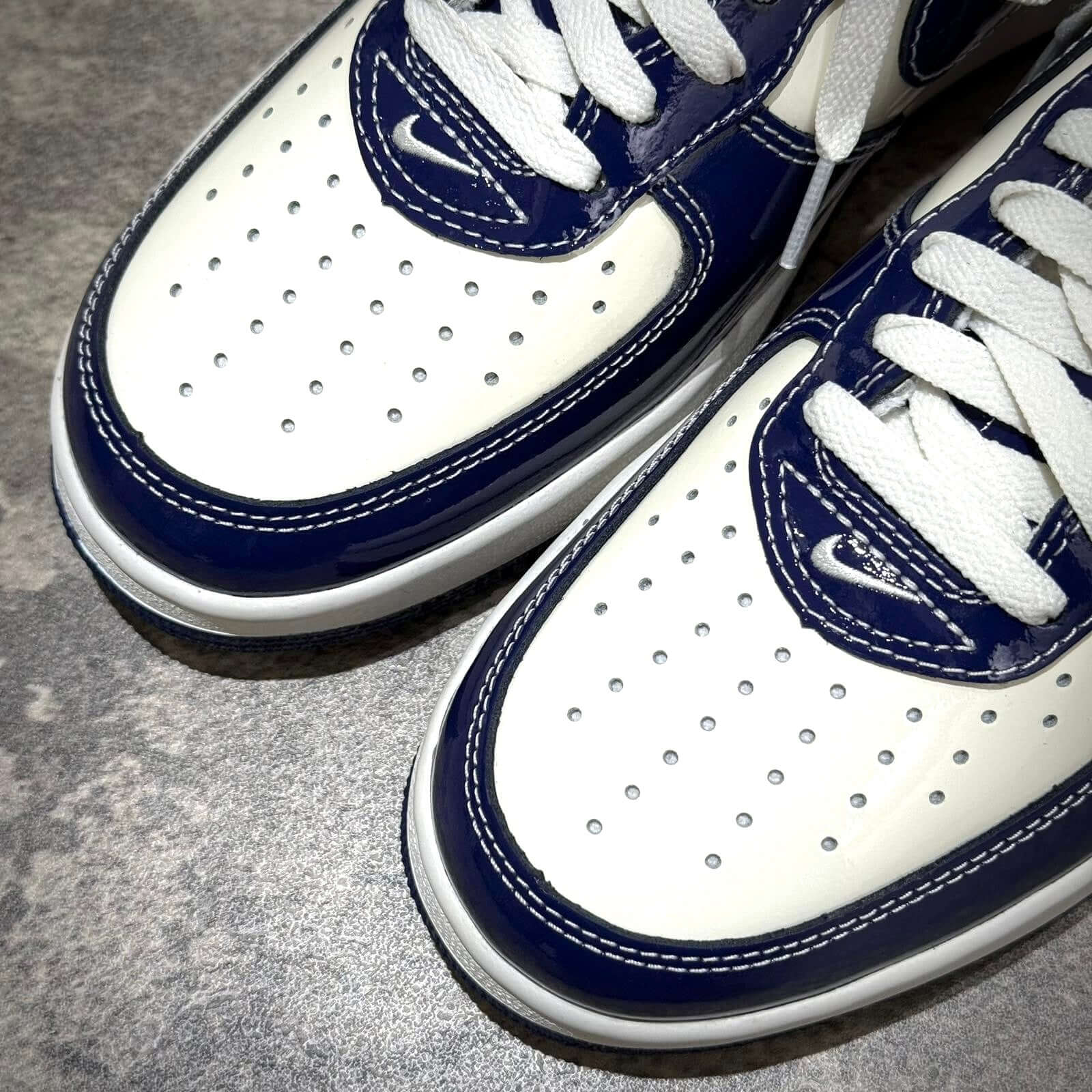 Nigo x Nike Air Force 1 LAST ORGY 2 close-up view showcasing detailed craftsmanship and design