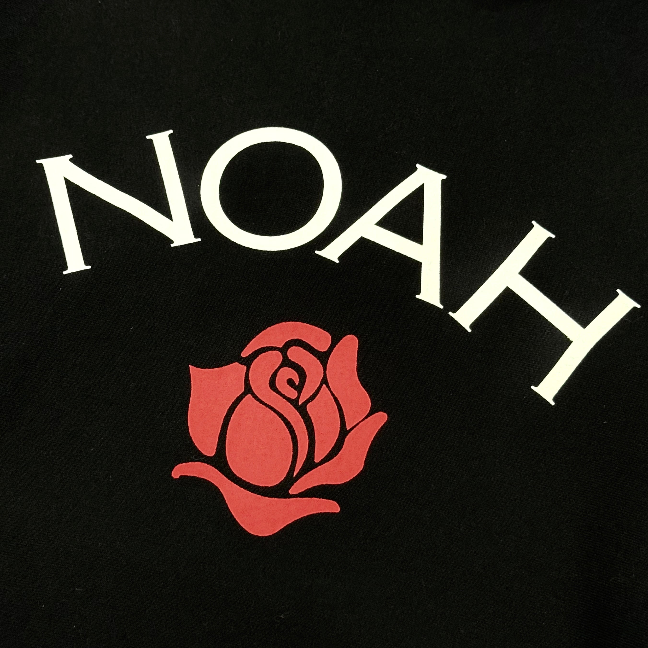 Noah NY Rose Logo Hoodie - Black
