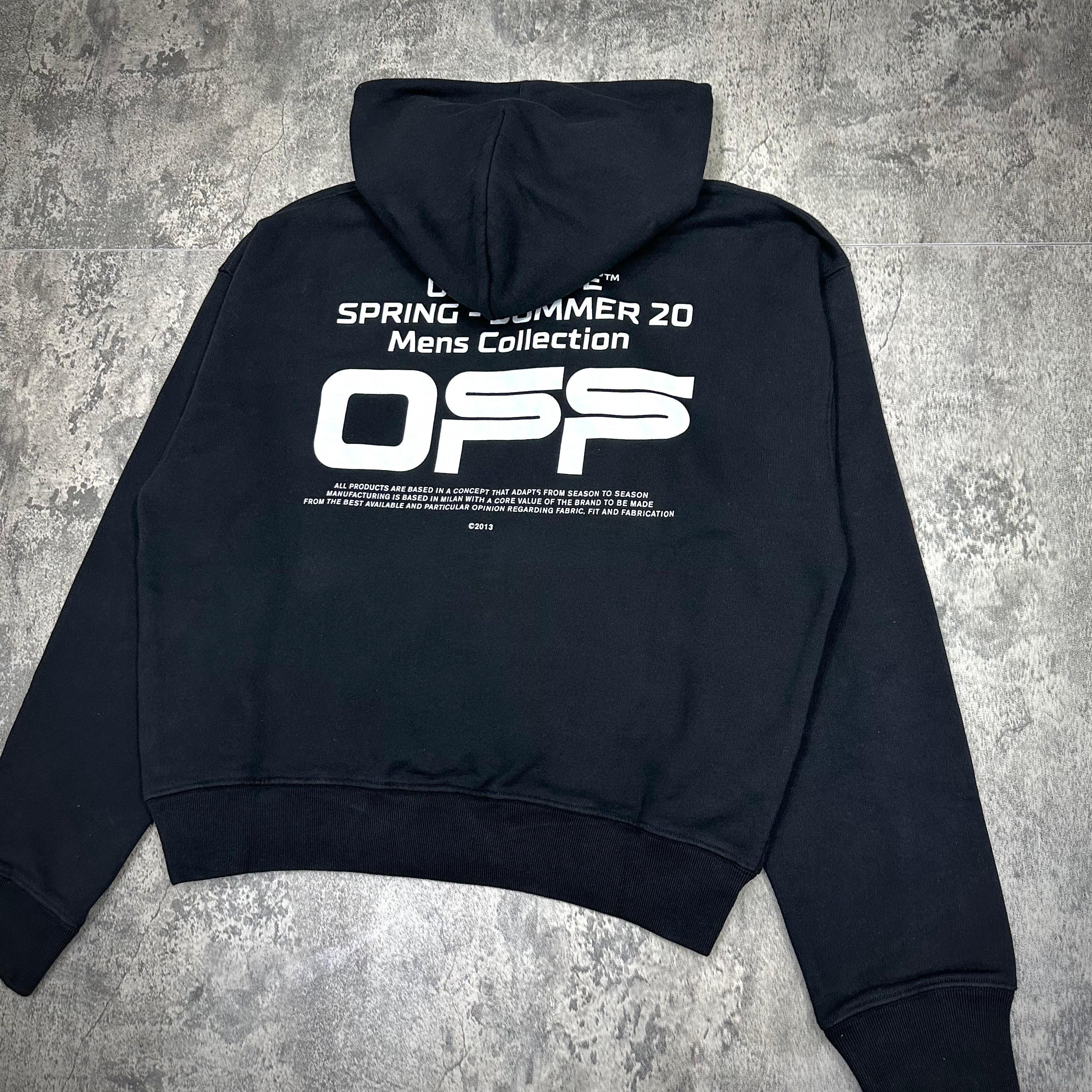 Off-White Wavy Line Logo Over Hoodie - Black back