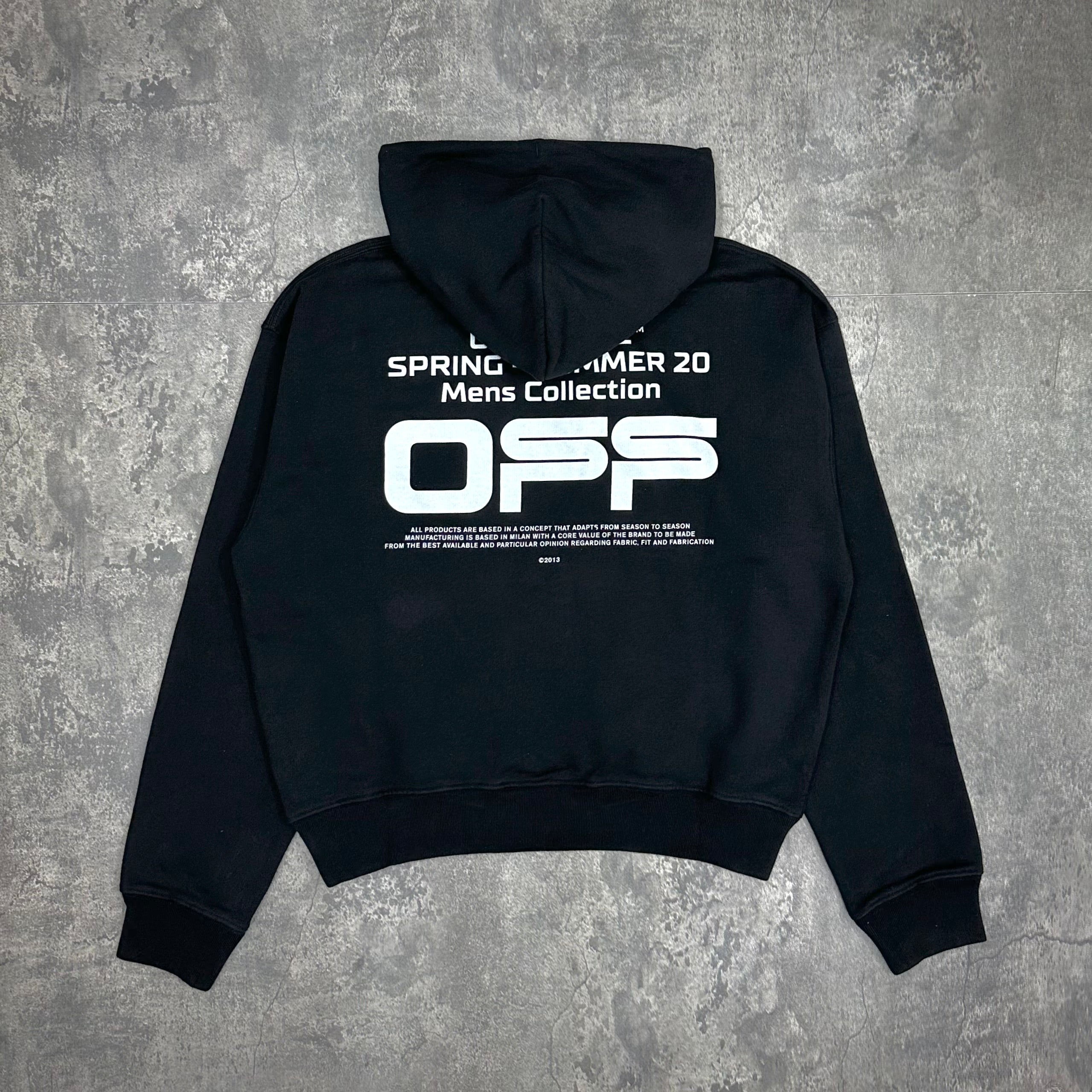 Off-White Wavy Line Logo Over Hoodie - Black back 2